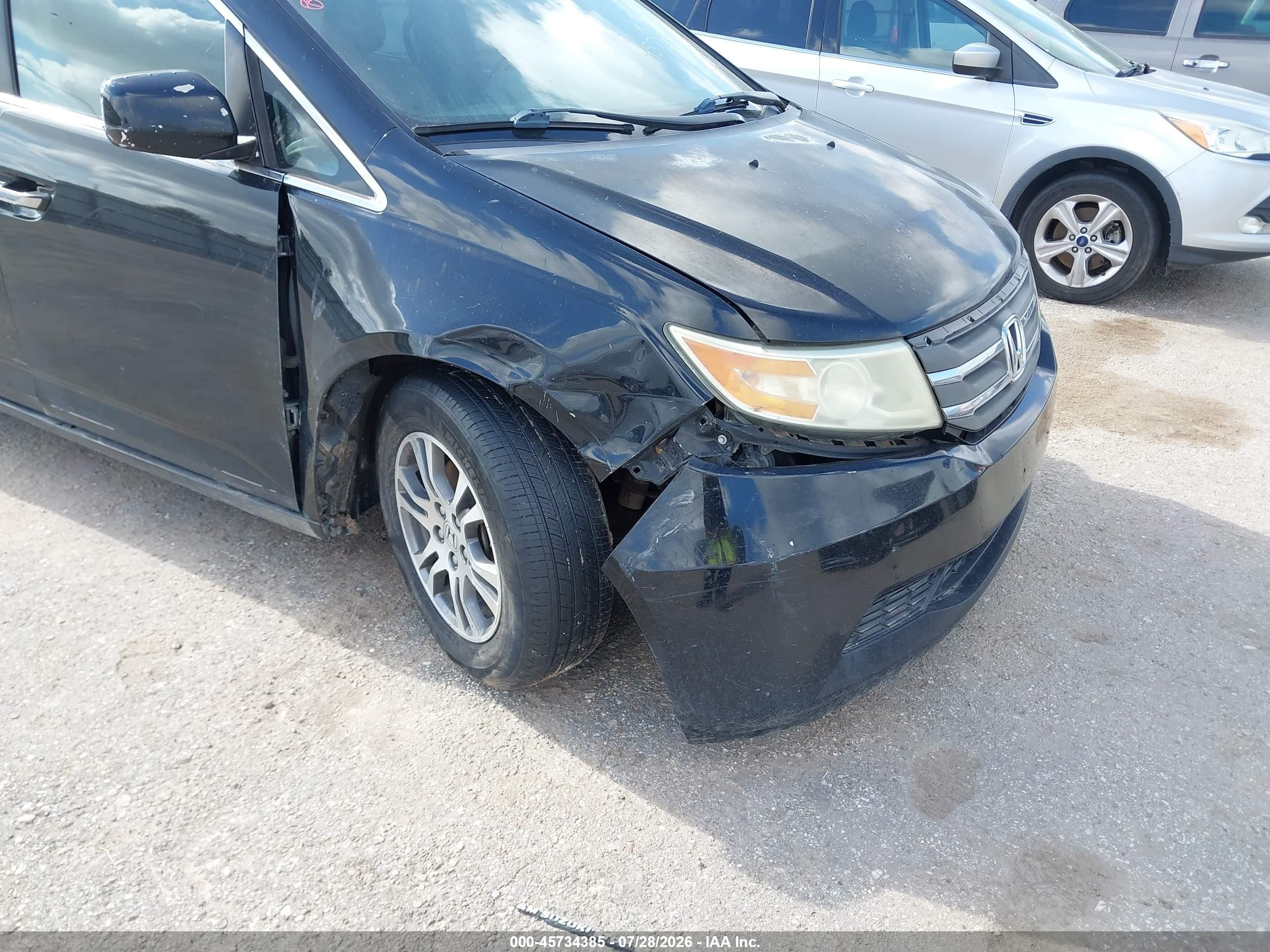 2011 Honda Odyssey Ex-l Black vin: 5FNRL5H66BB006314