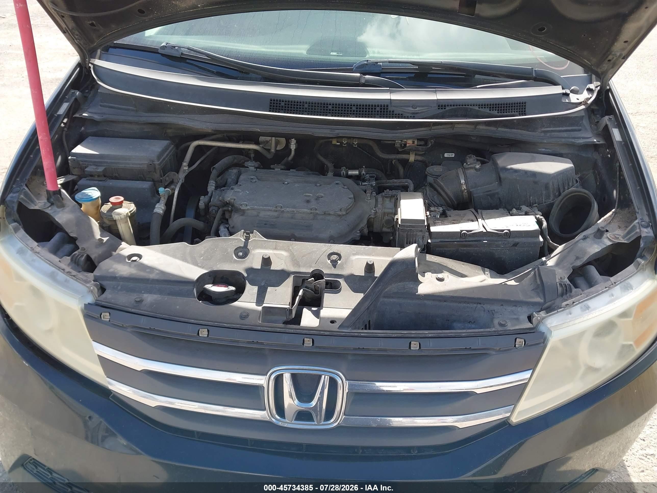 2011 Honda Odyssey Ex-l Black vin: 5FNRL5H66BB006314