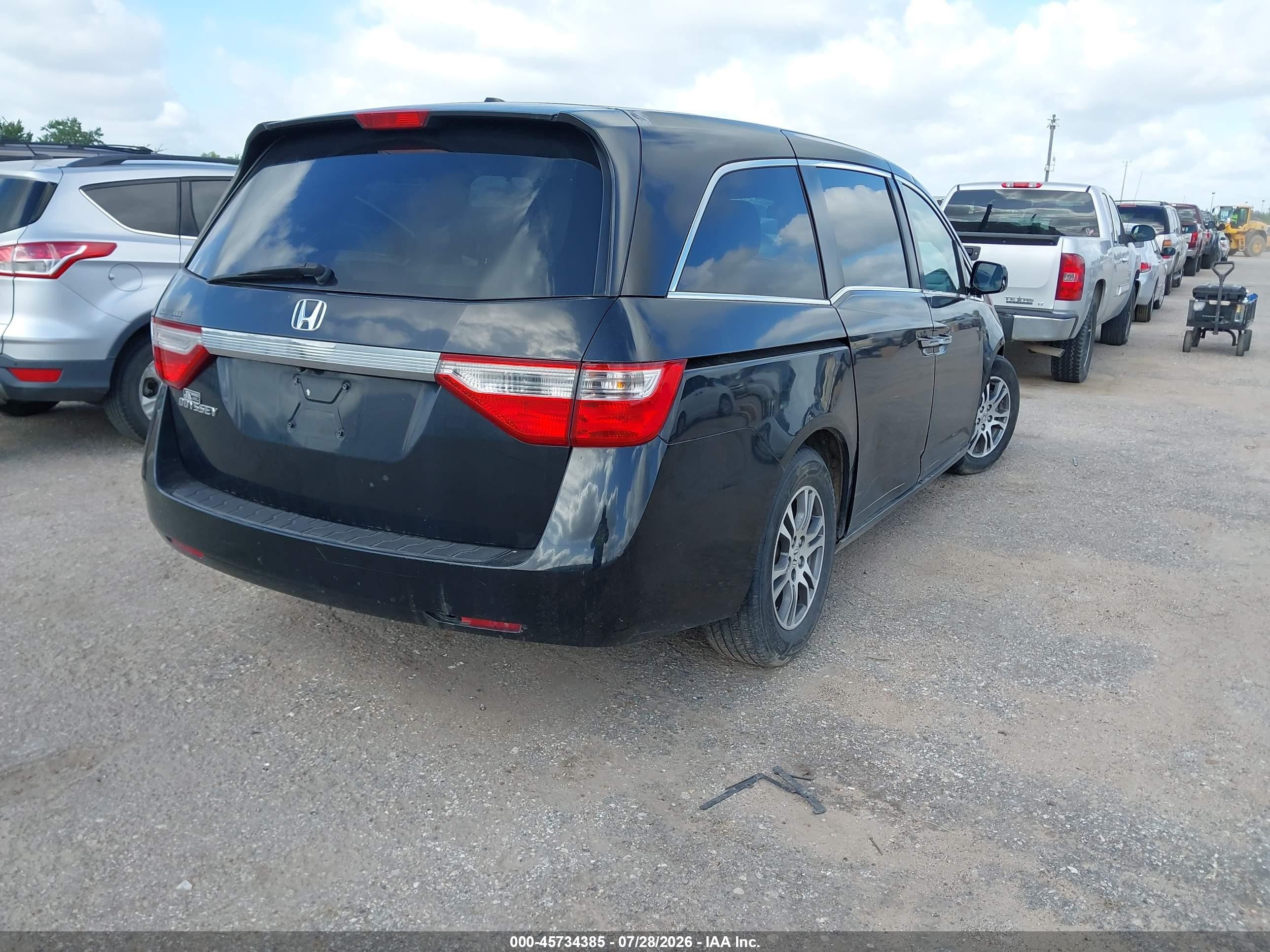 2011 Honda Odyssey Ex-l Black vin: 5FNRL5H66BB006314