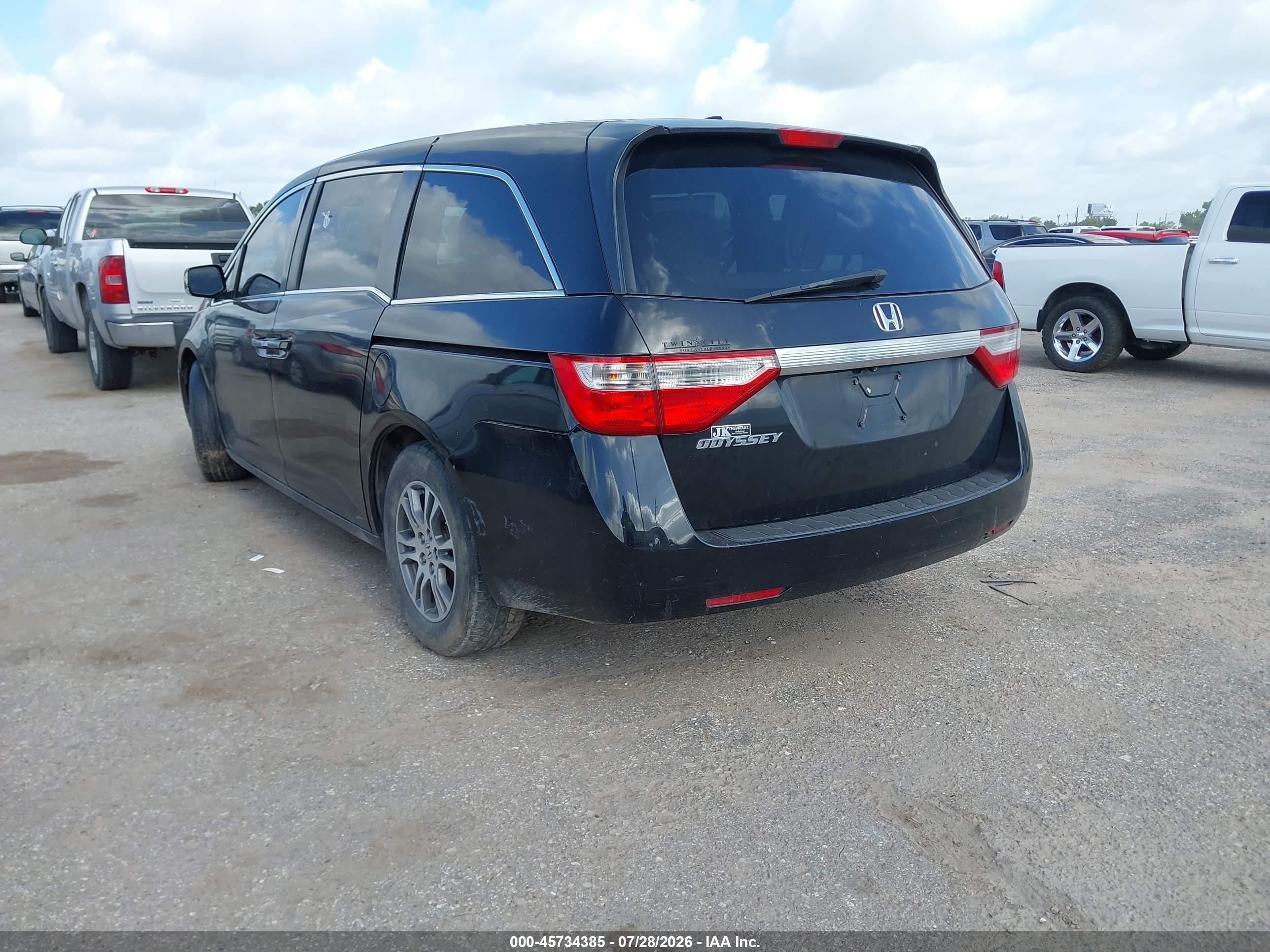2011 Honda Odyssey Ex-l Black vin: 5FNRL5H66BB006314