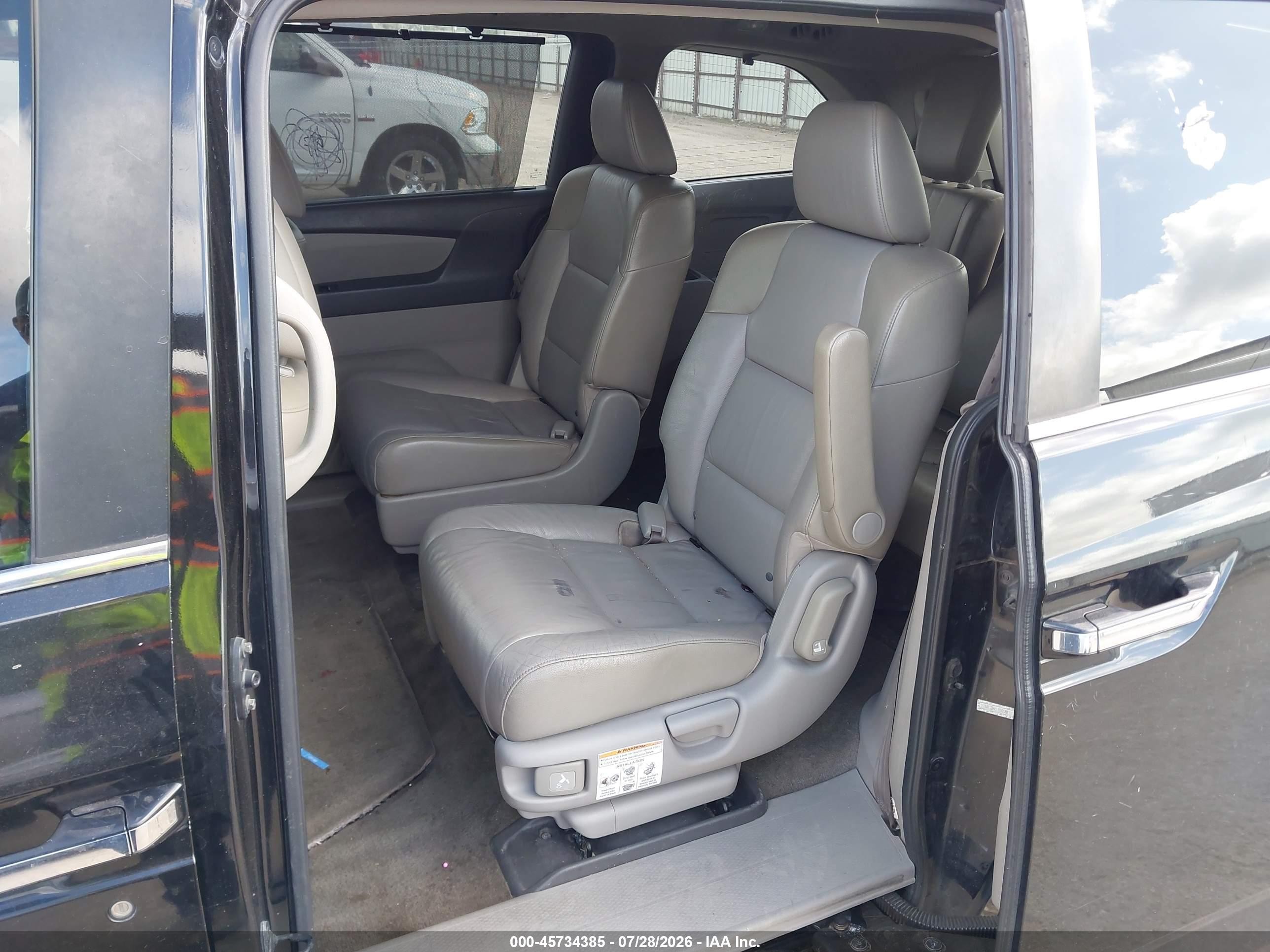 2011 Honda Odyssey Ex-l Black vin: 5FNRL5H66BB006314