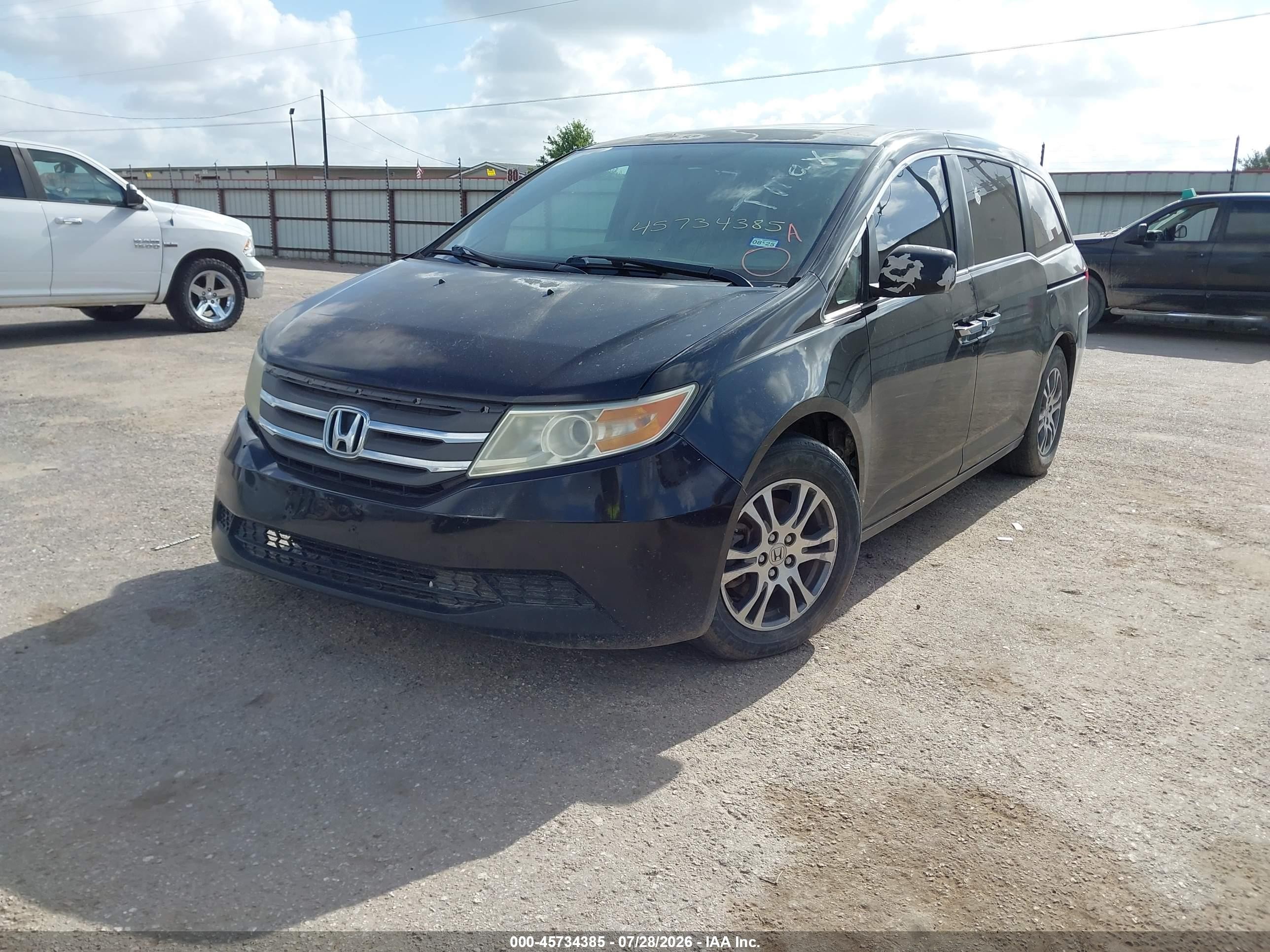2011 Honda Odyssey Ex-l Black vin: 5FNRL5H66BB006314