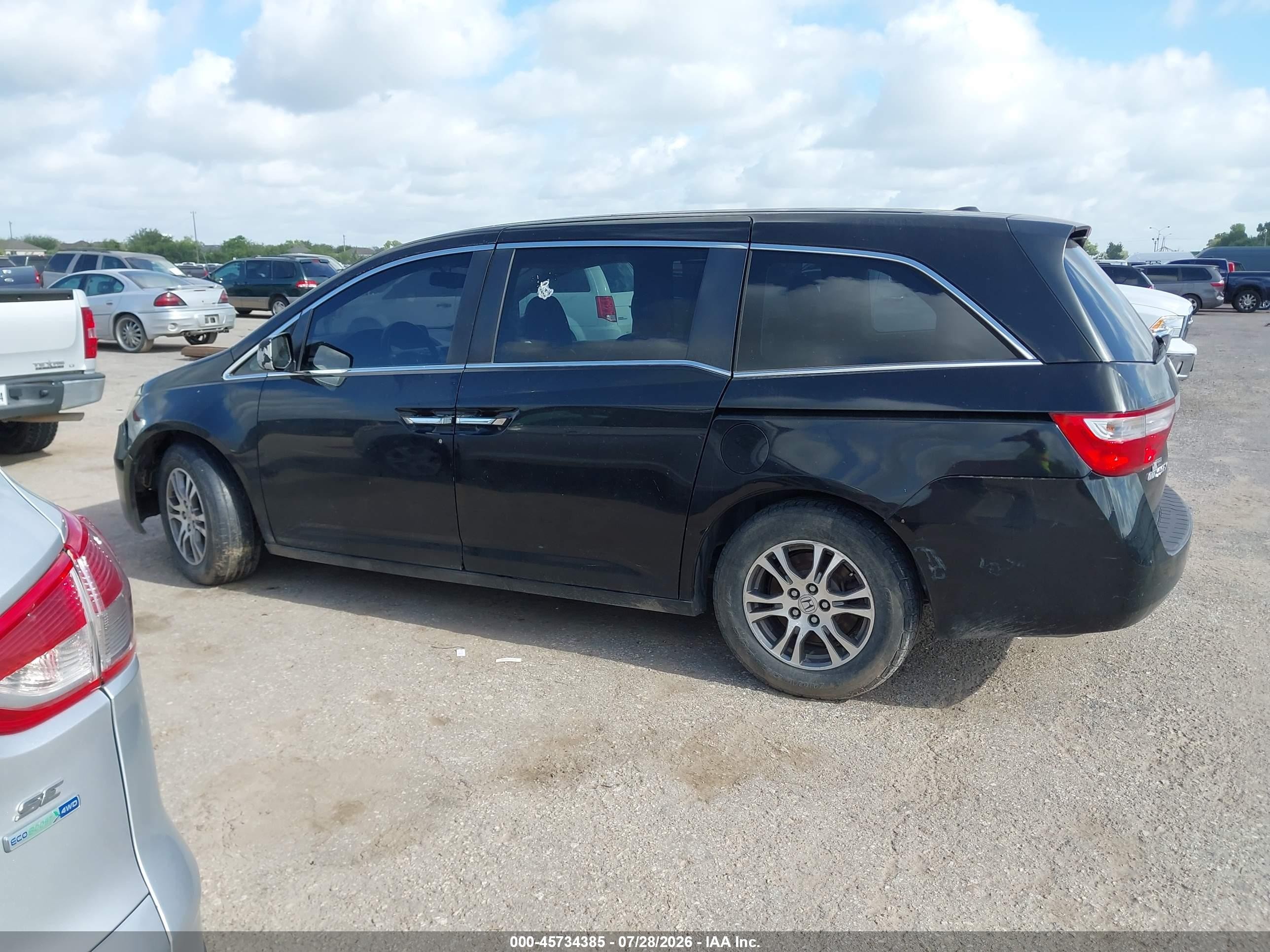 2011 Honda Odyssey Ex-l Black vin: 5FNRL5H66BB006314