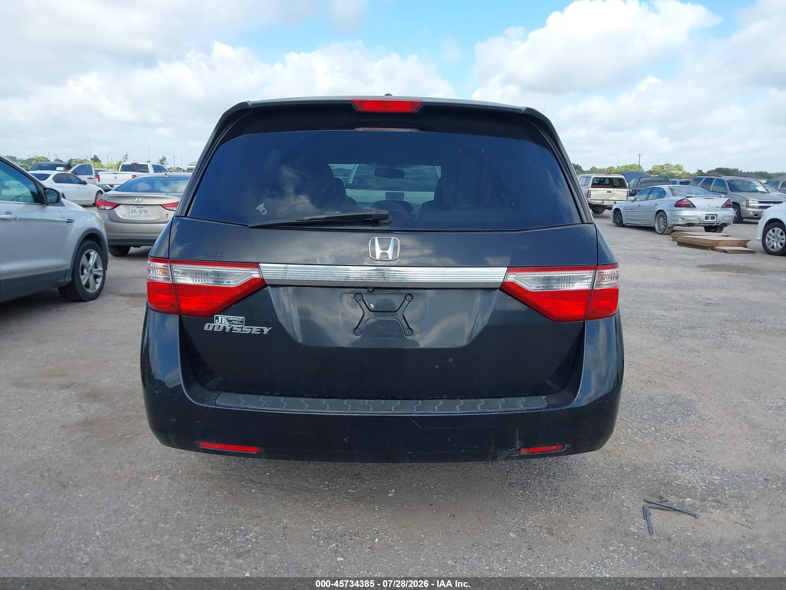 2011 Honda Odyssey Ex-l Black vin: 5FNRL5H66BB006314