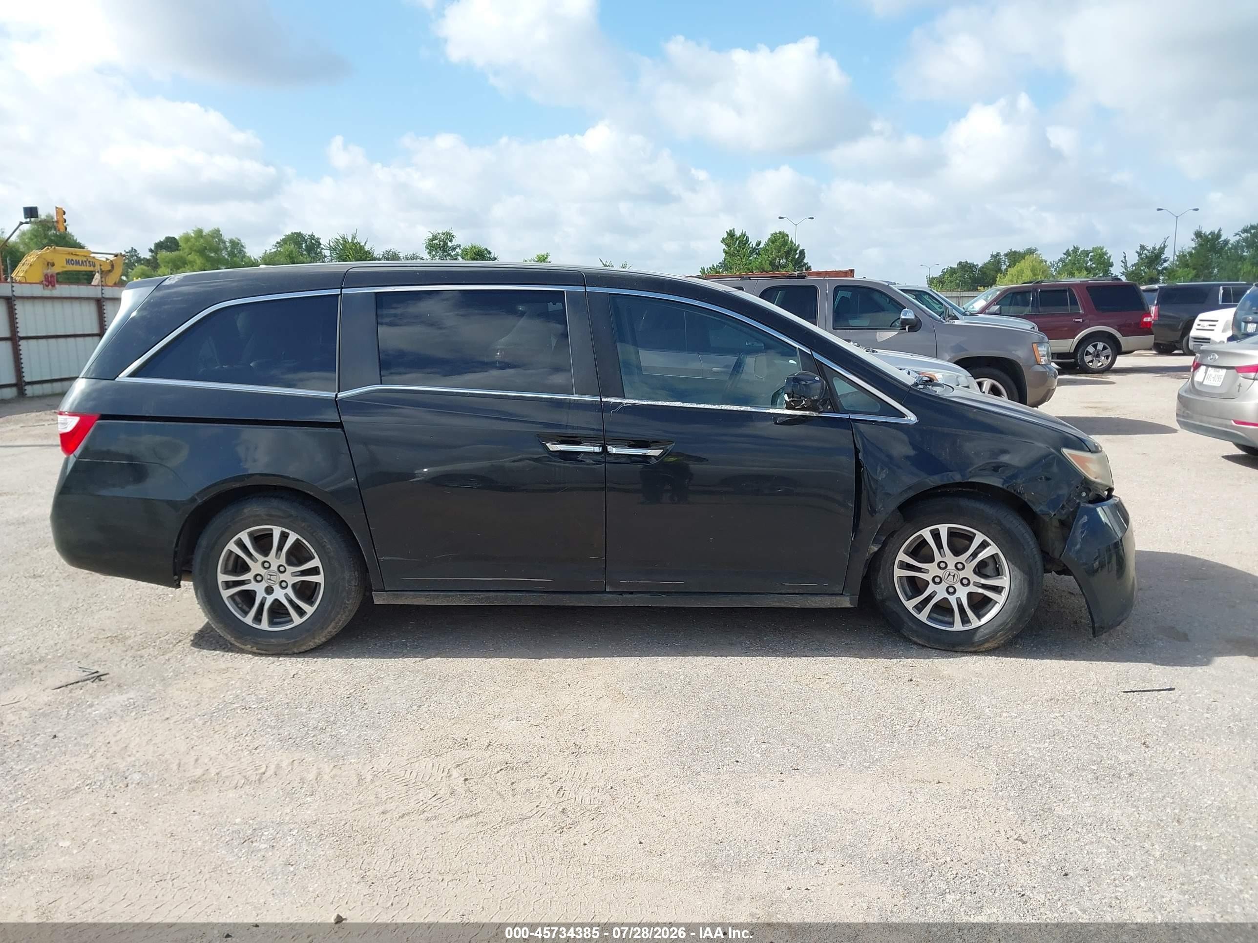 2011 Honda Odyssey Ex-l Black vin: 5FNRL5H66BB006314