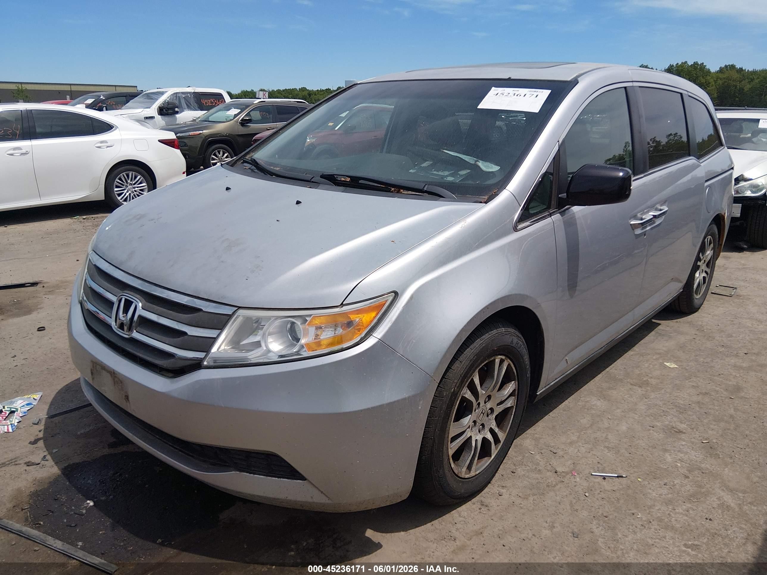 2011 Honda Odyssey Ex-l Silver vin: 5FNRL5H66BB013232