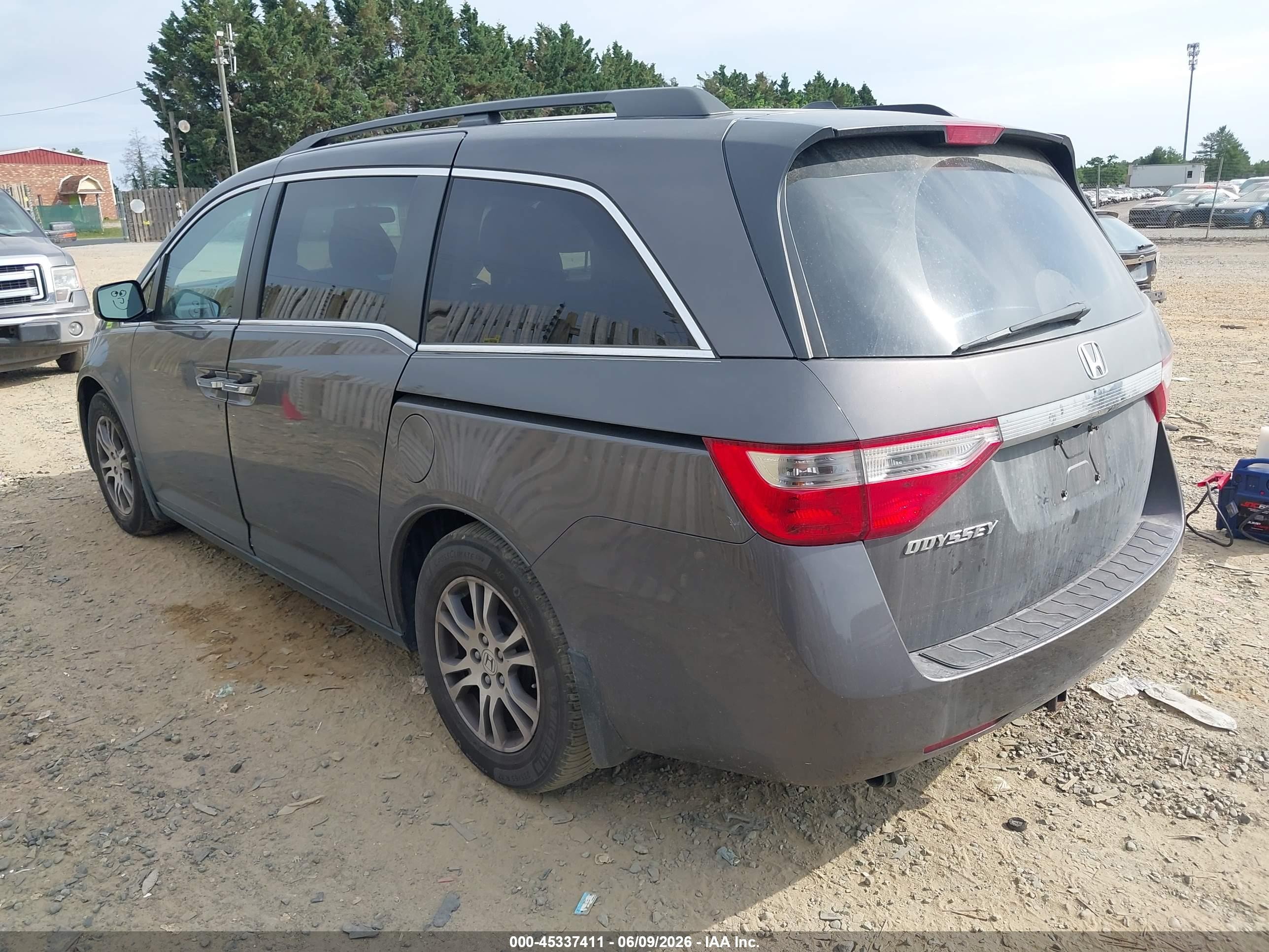 2011 Honda Odyssey Ex-l Gray vin: 5FNRL5H66BB019659