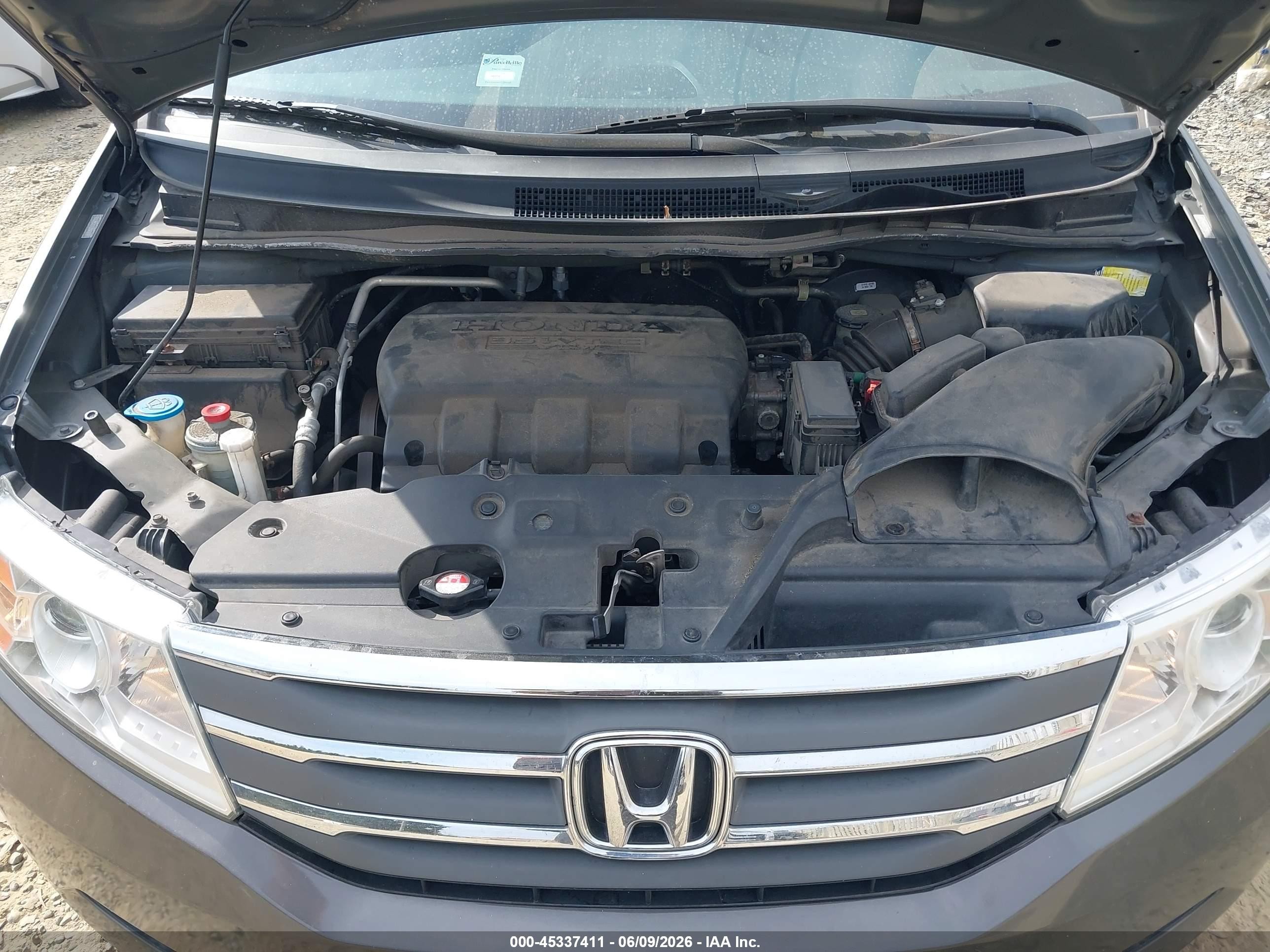 2011 Honda Odyssey Ex-l Gray vin: 5FNRL5H66BB019659