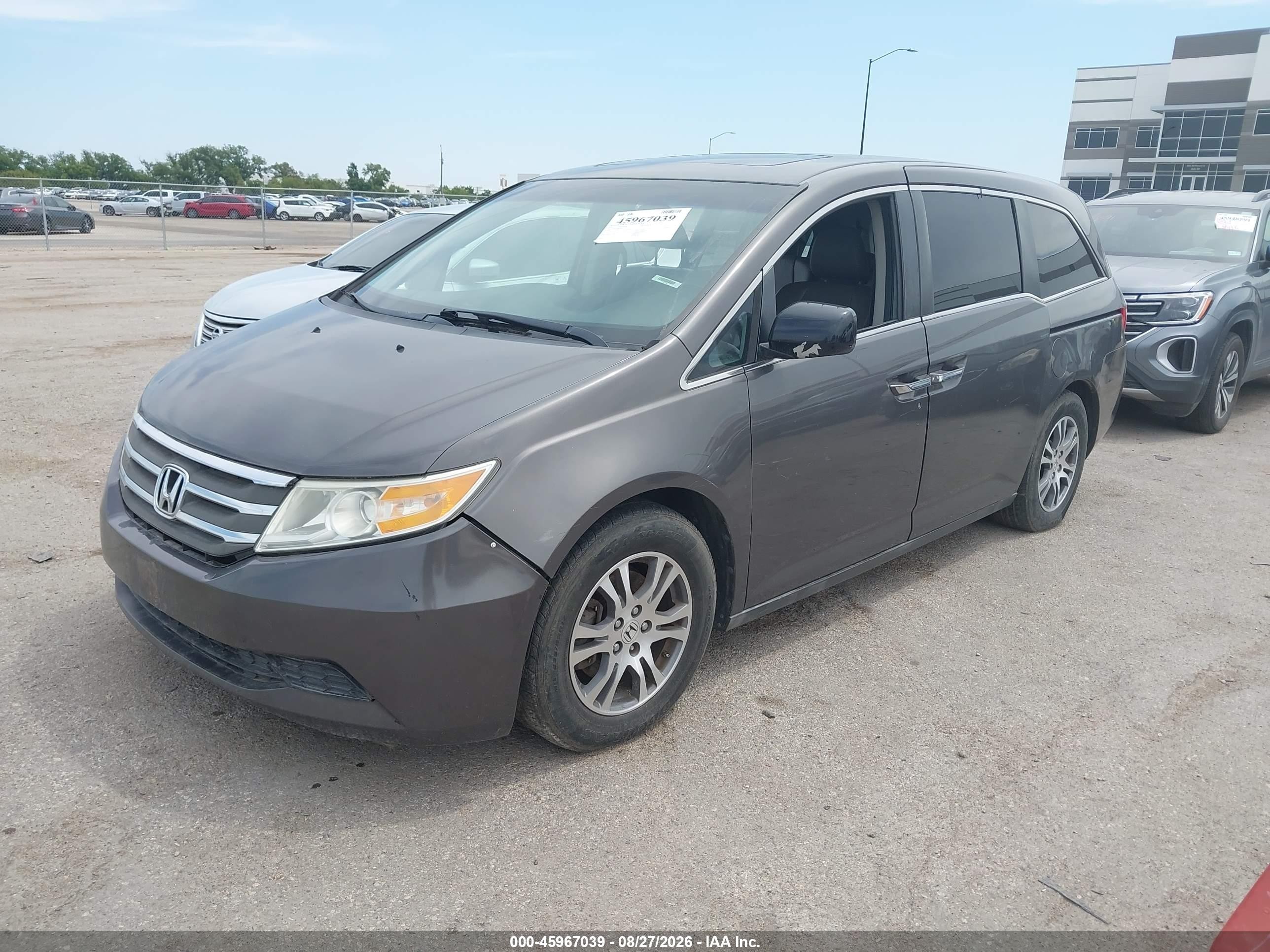2011 Honda Odyssey Ex-l Gray vin: 5FNRL5H66BB019693