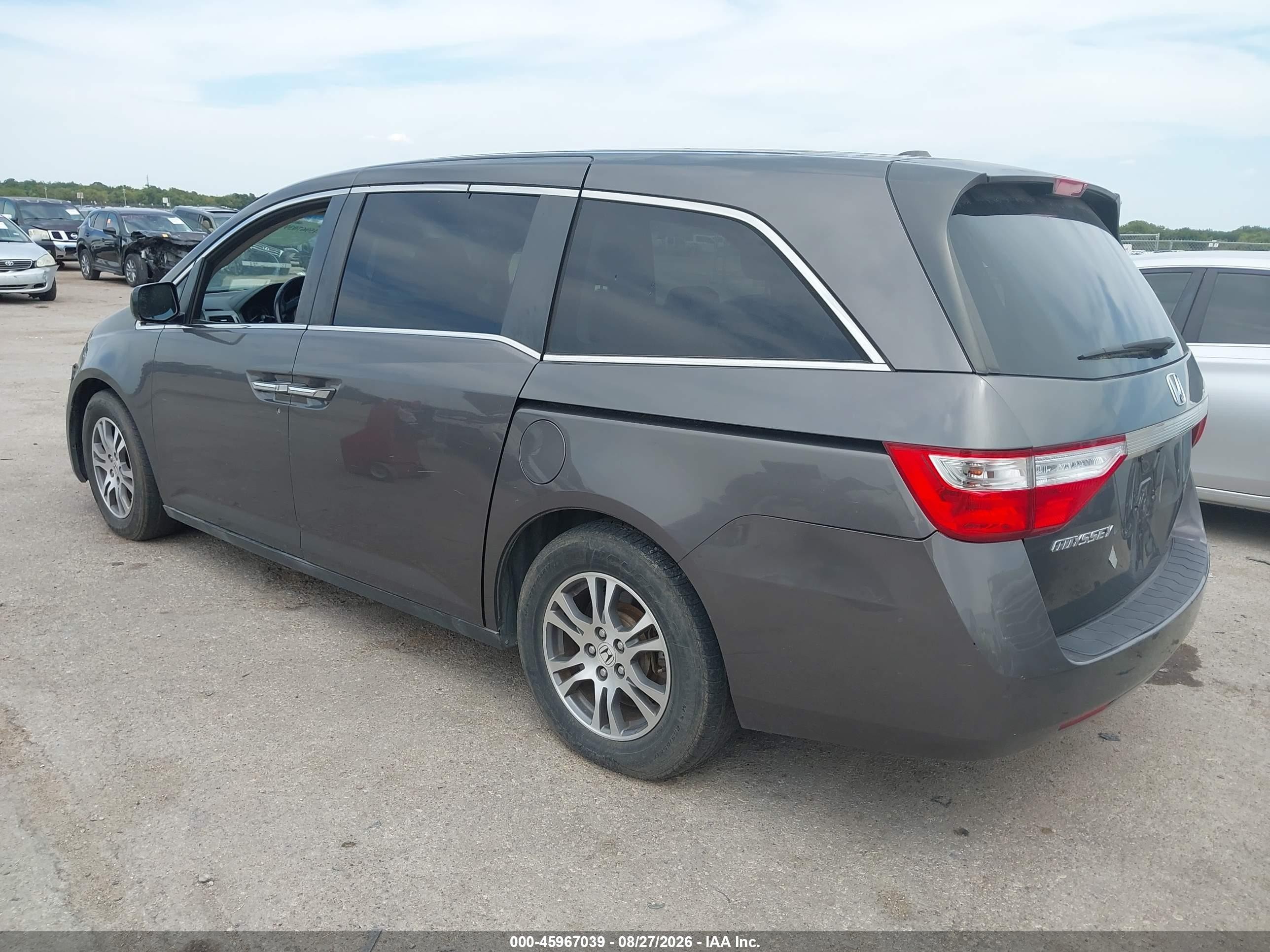 2011 Honda Odyssey Ex-l Gray vin: 5FNRL5H66BB019693