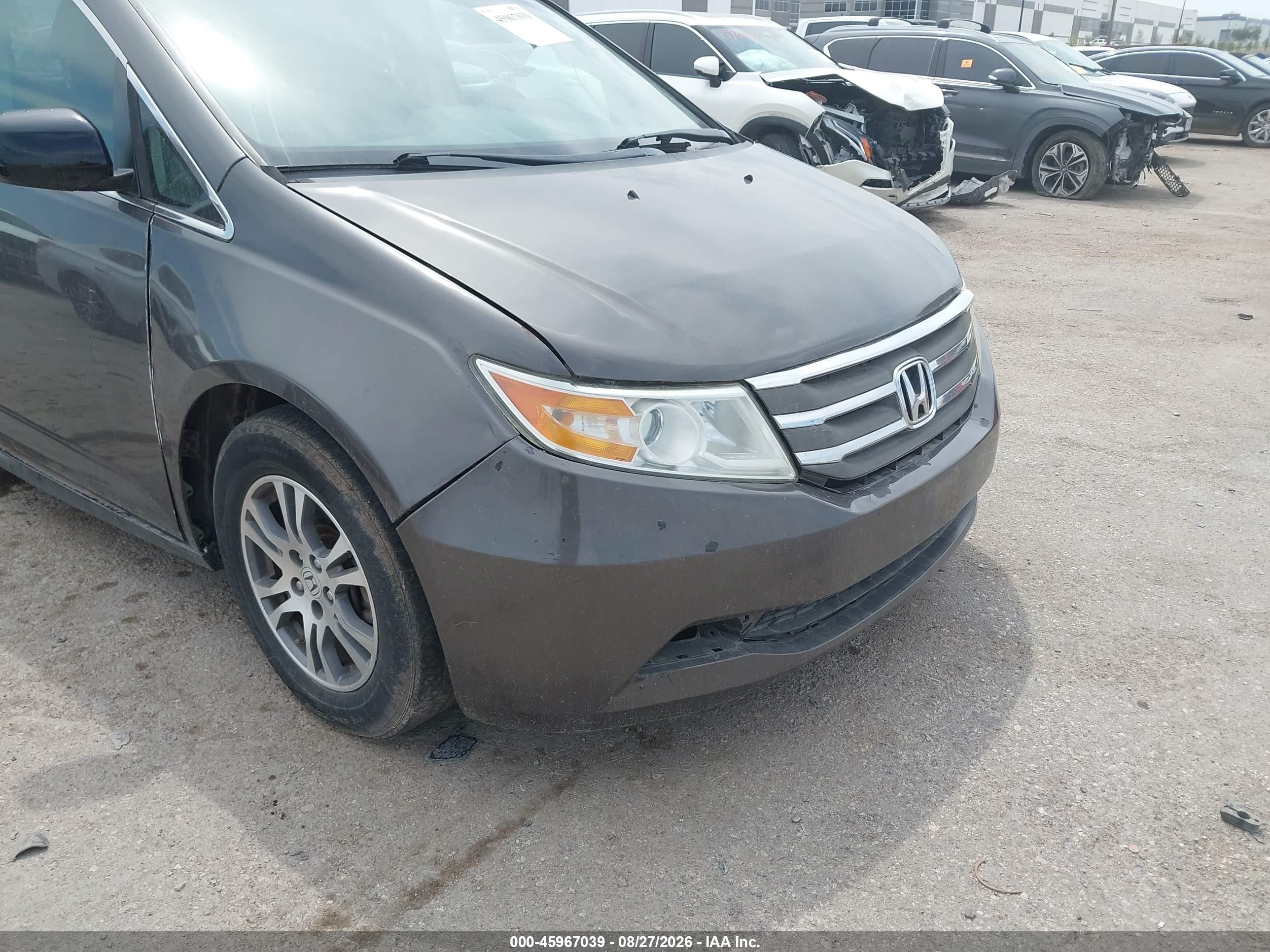 2011 Honda Odyssey Ex-l Gray vin: 5FNRL5H66BB019693
