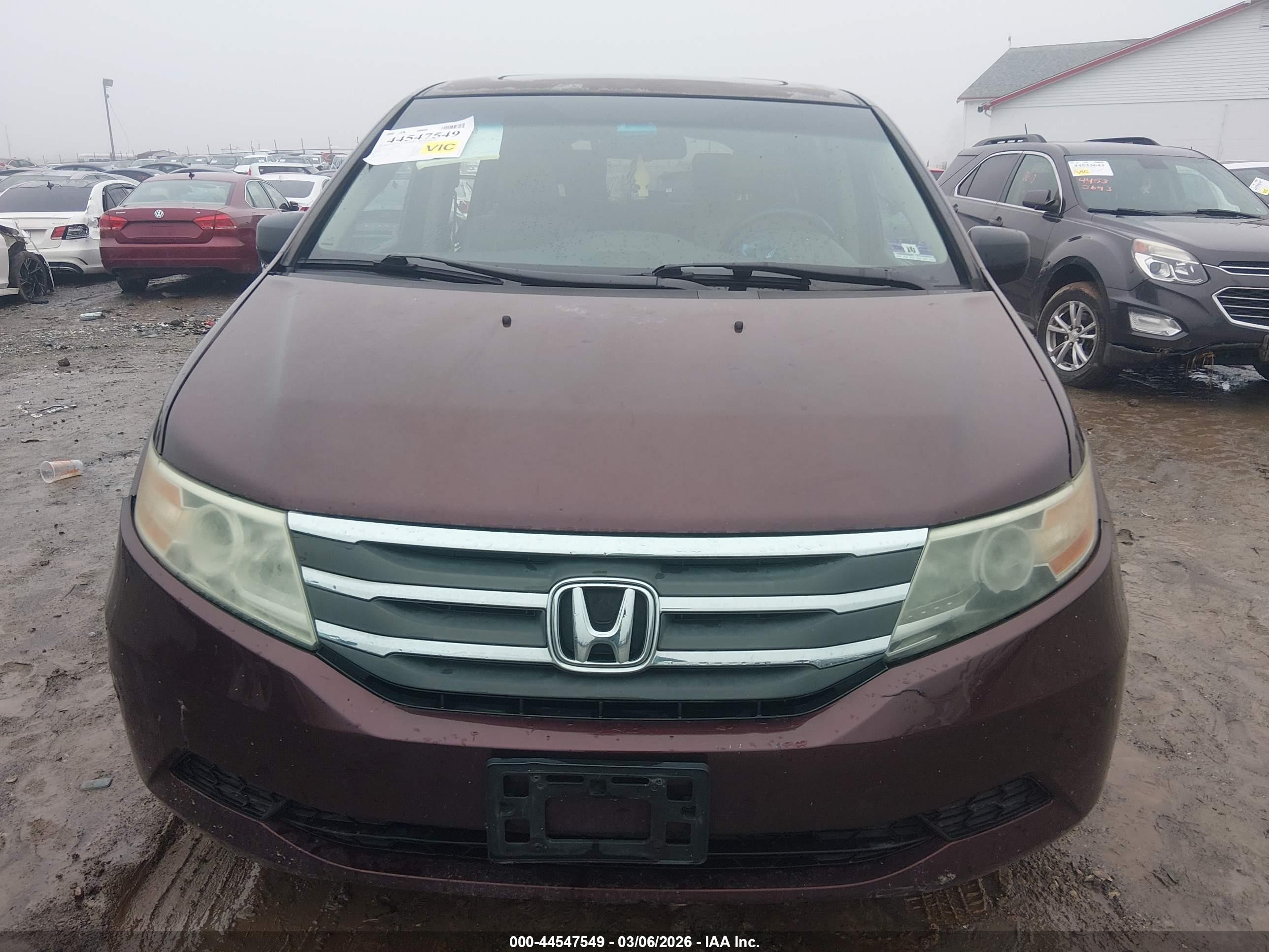 2011 Honda Odyssey Ex-l Maroon vin: 5FNRL5H66BB039331