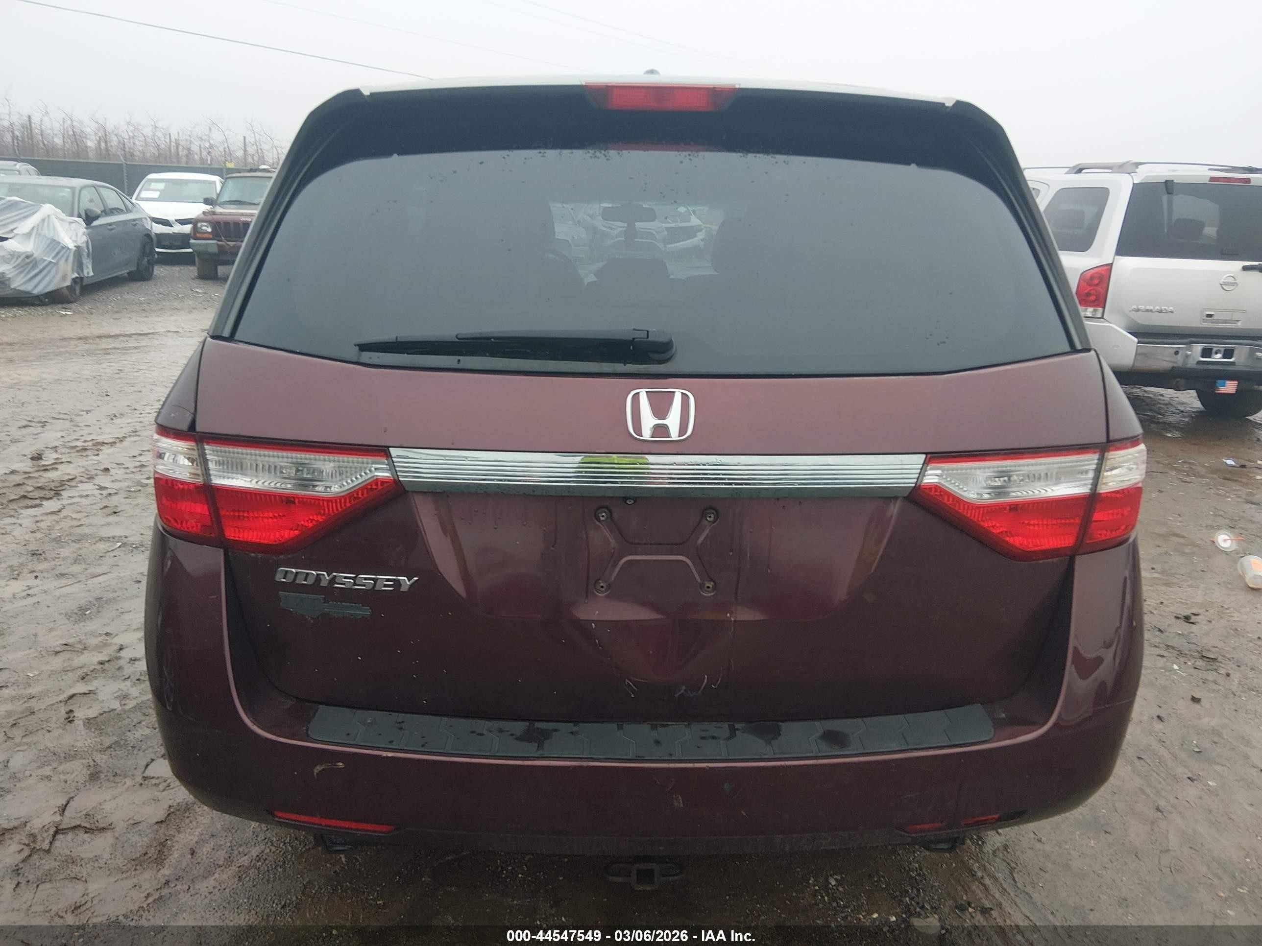 2011 Honda Odyssey Ex-l Maroon vin: 5FNRL5H66BB039331