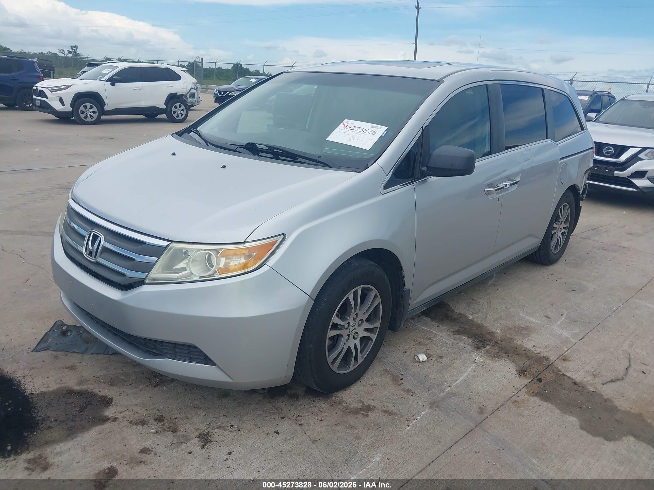 2011 Honda Odyssey Ex-l Silver vin: 5FNRL5H66BB041094