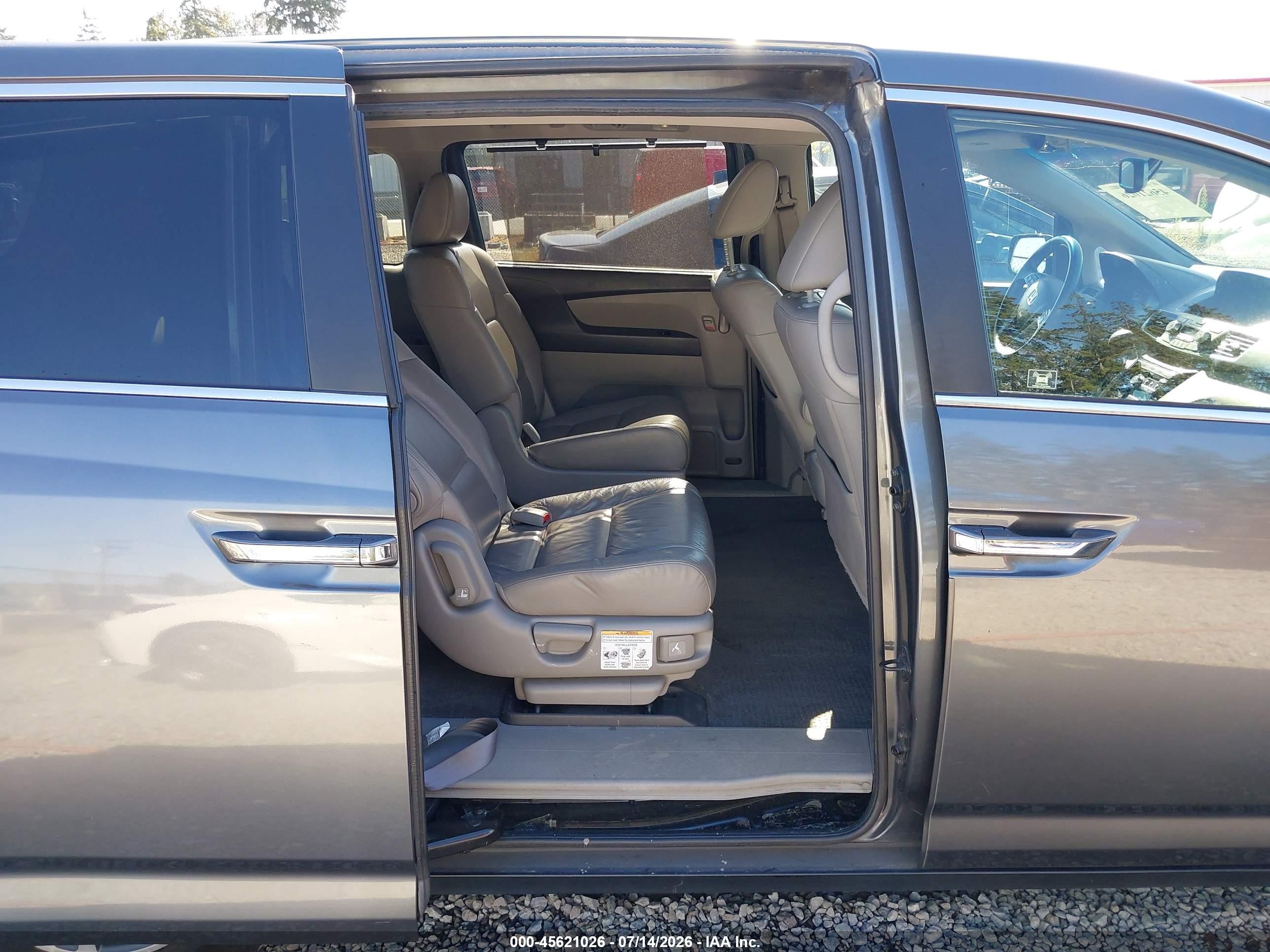 2011 Honda Odyssey Ex-l Gray vin: 5FNRL5H66BB048532
