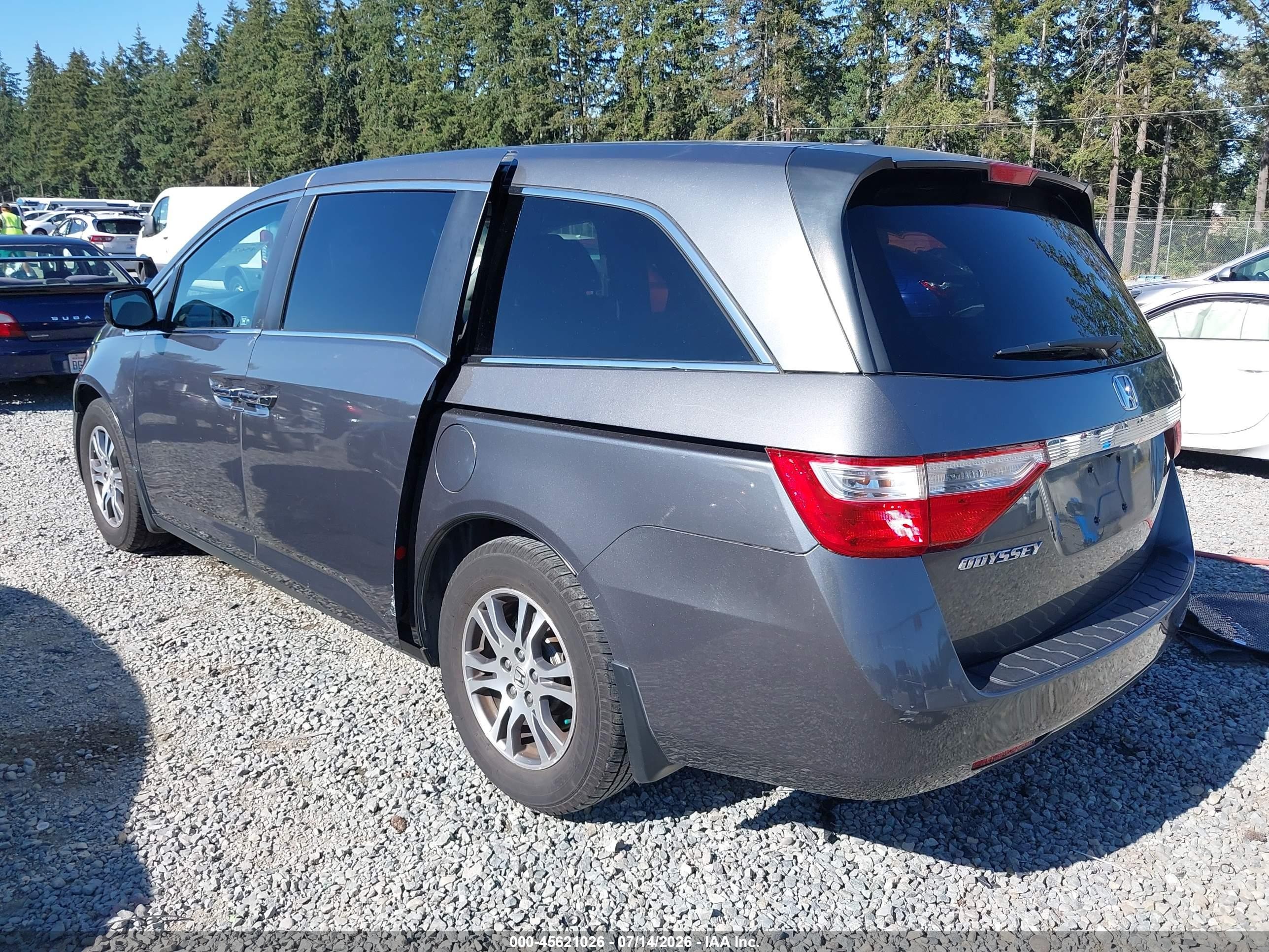 2011 Honda Odyssey Ex-l Gray vin: 5FNRL5H66BB048532