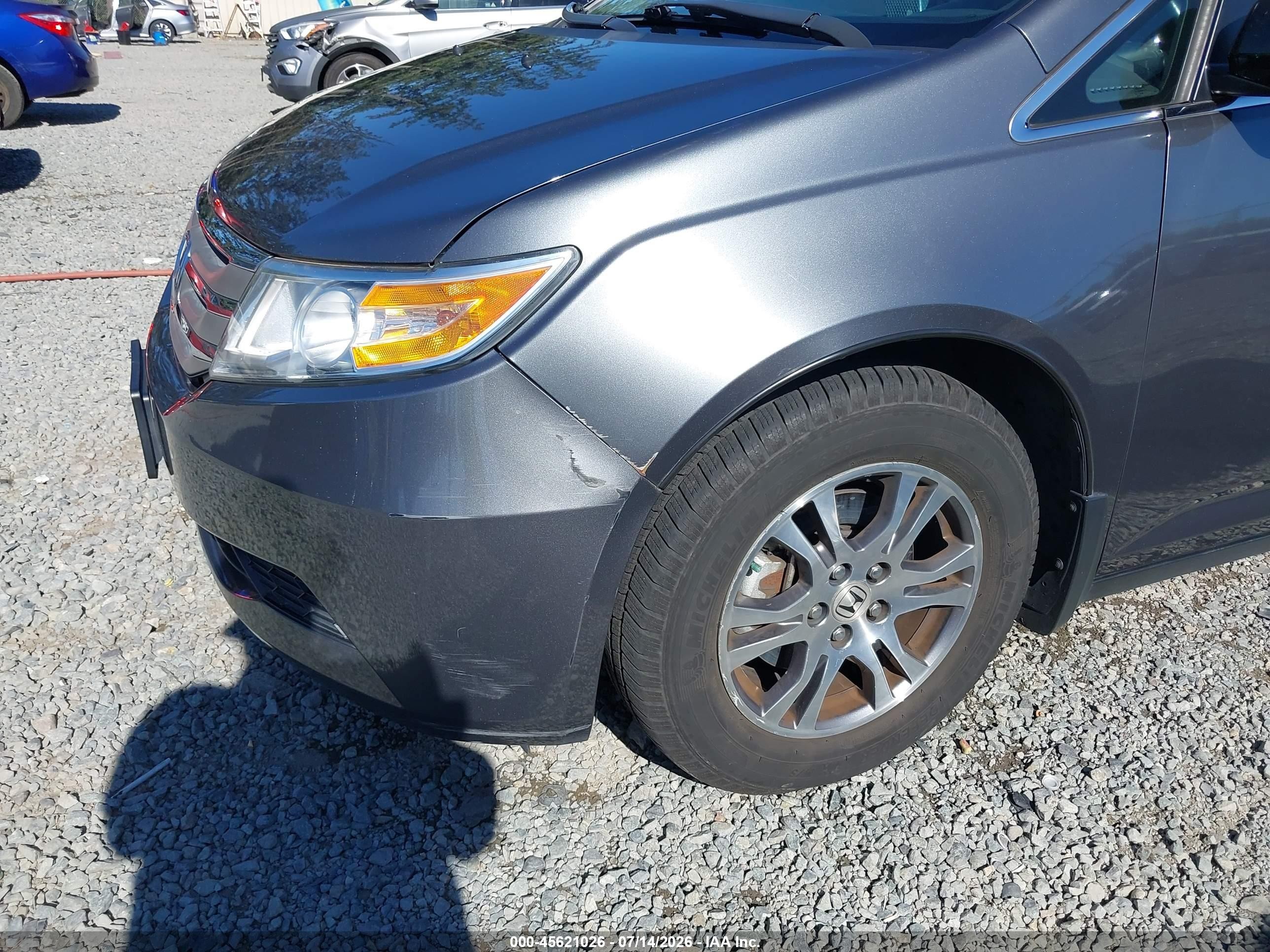 2011 Honda Odyssey Ex-l Gray vin: 5FNRL5H66BB048532