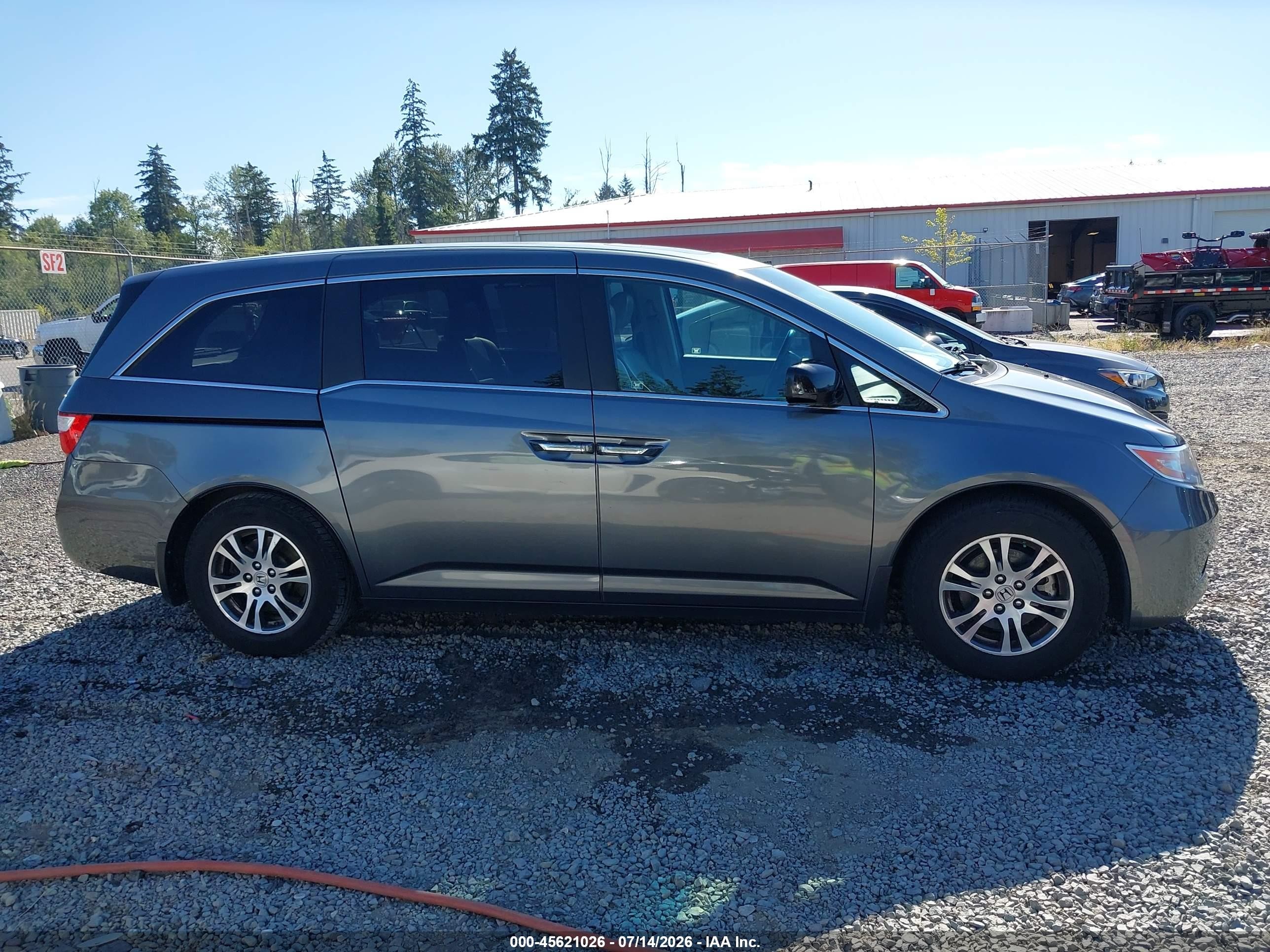 2011 Honda Odyssey Ex-l Gray vin: 5FNRL5H66BB048532