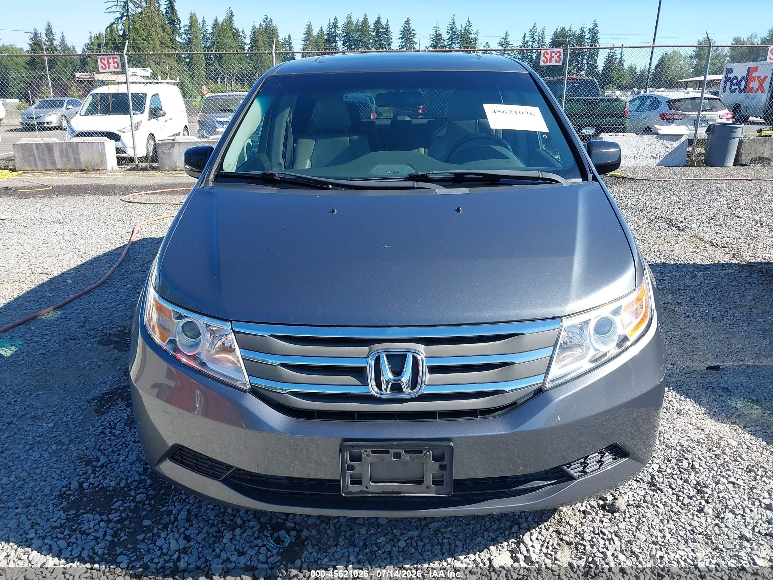 2011 Honda Odyssey Ex-l Gray vin: 5FNRL5H66BB048532