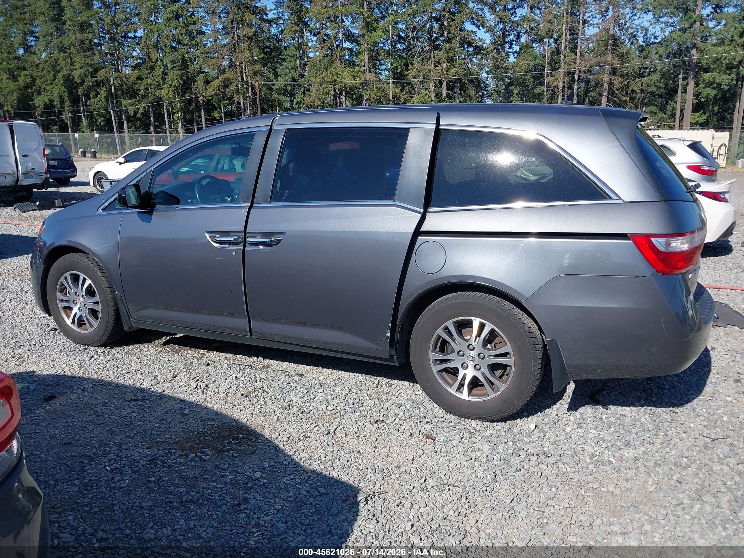 2011 Honda Odyssey Ex-l Gray vin: 5FNRL5H66BB048532