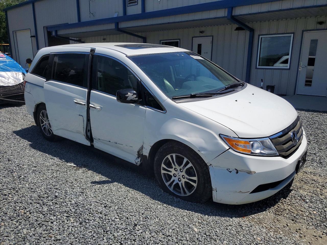 2011 Honda Odyssey Exl White vin: 5FNRL5H66BB048742