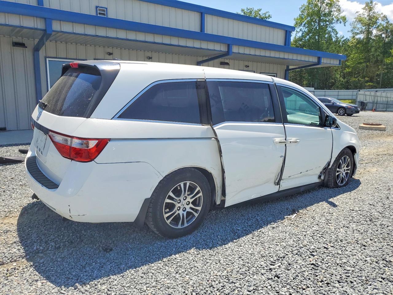 2011 Honda Odyssey Exl White vin: 5FNRL5H66BB048742