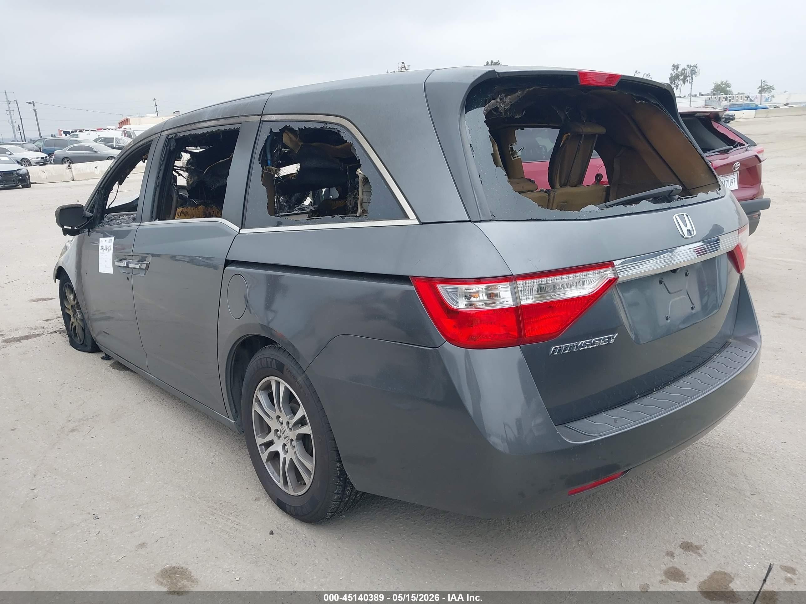 2011 Honda Odyssey Ex-l Gray vin: 5FNRL5H66BB052659