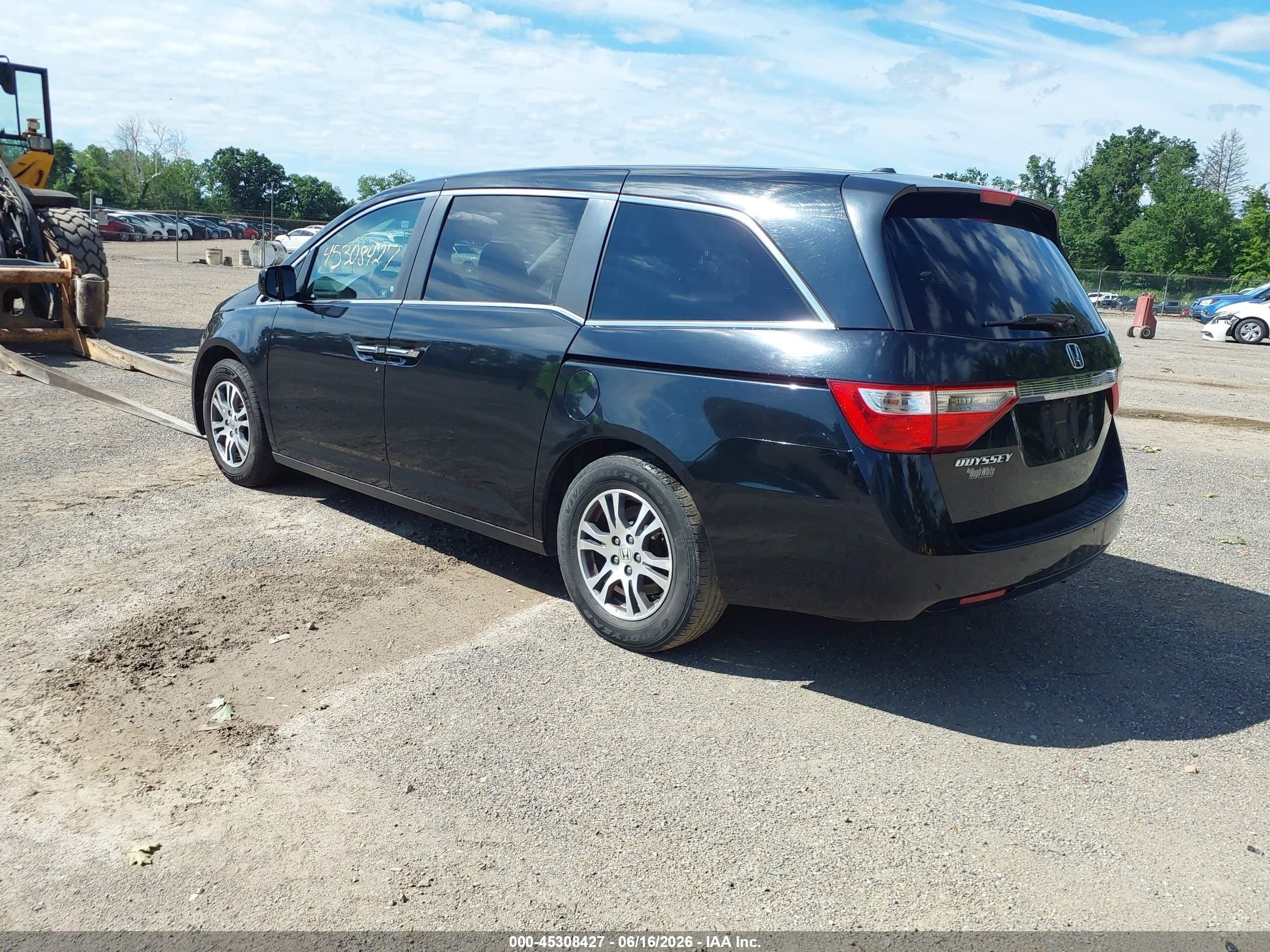 2011 Honda Odyssey Ex-l Black vin: 5FNRL5H66BB084124