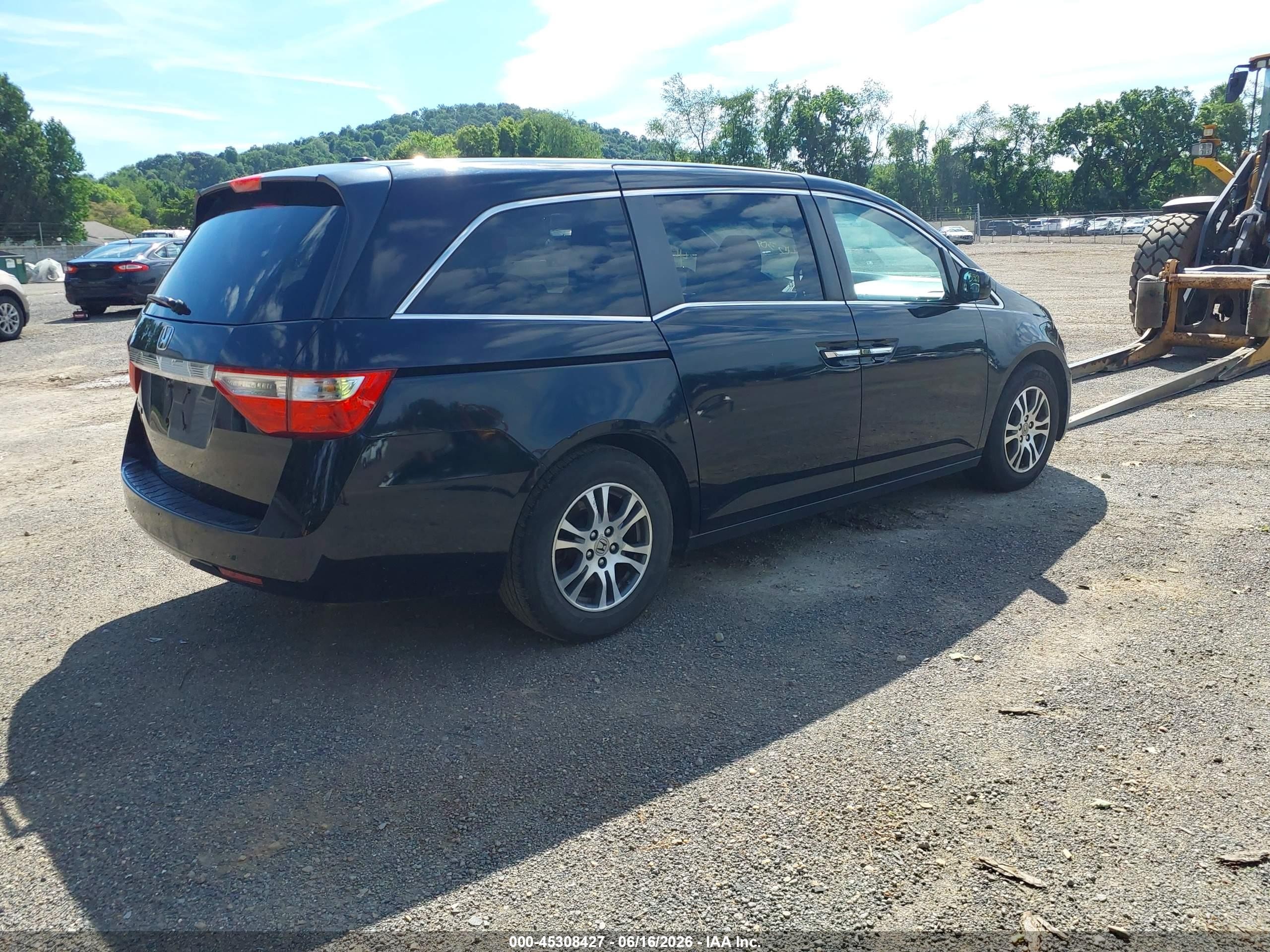 2011 Honda Odyssey Ex-l Black vin: 5FNRL5H66BB084124