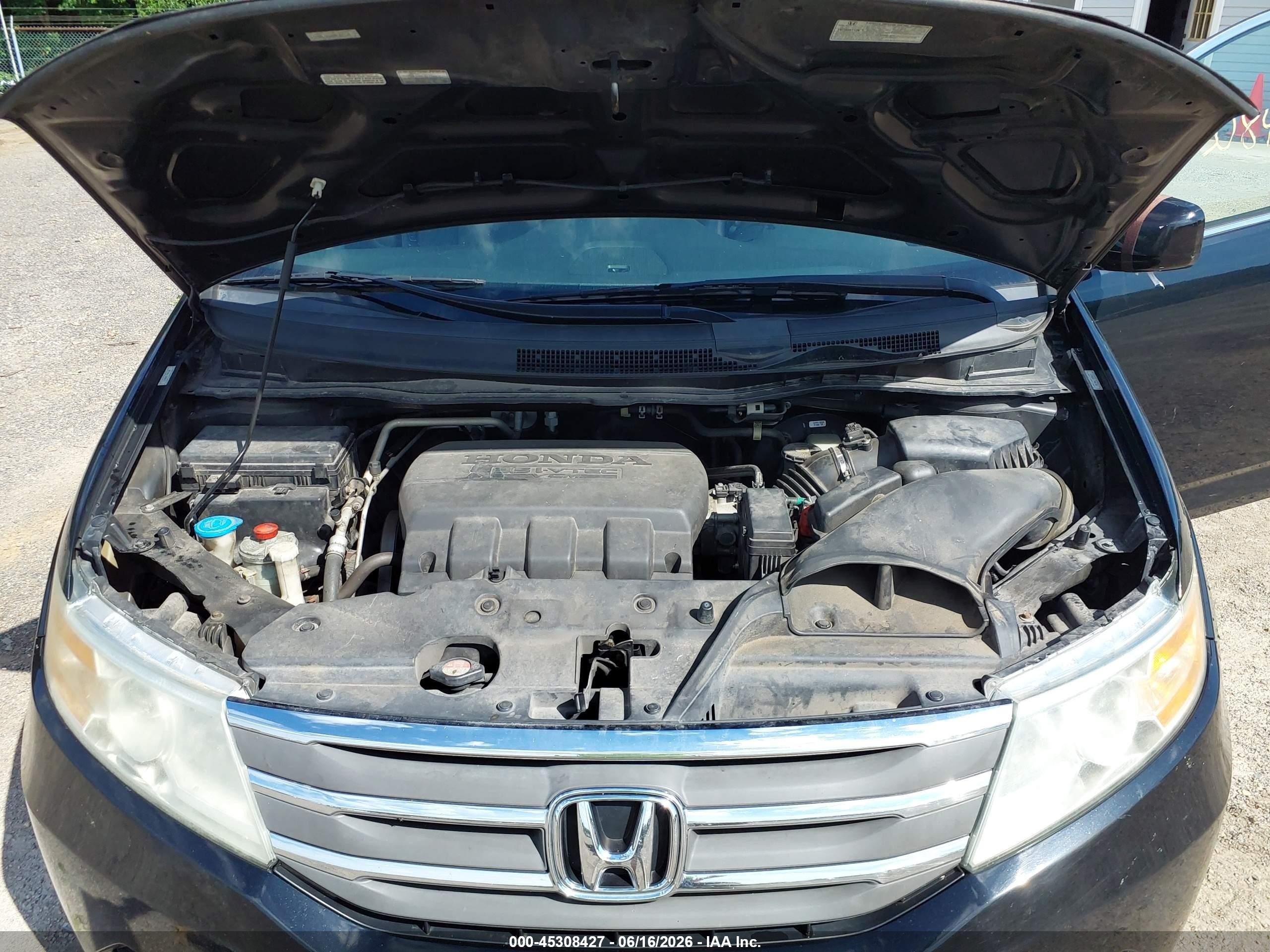 2011 Honda Odyssey Ex-l Black vin: 5FNRL5H66BB084124