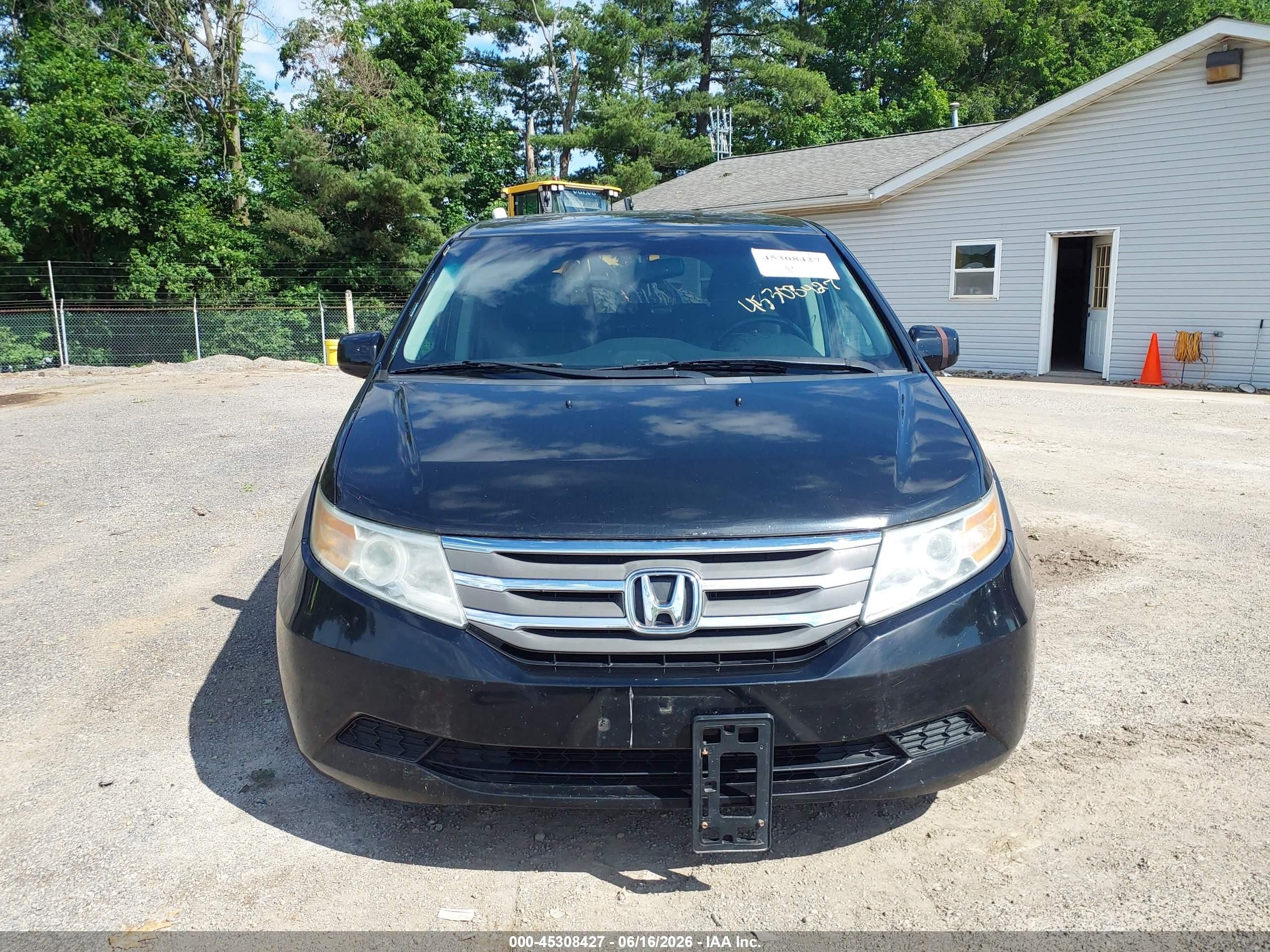 2011 Honda Odyssey Ex-l Black vin: 5FNRL5H66BB084124