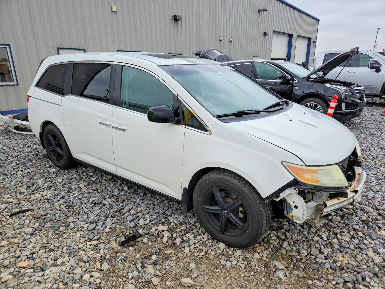 2011 Honda Odyssey Exl White vin: 5FNRL5H66BB091249