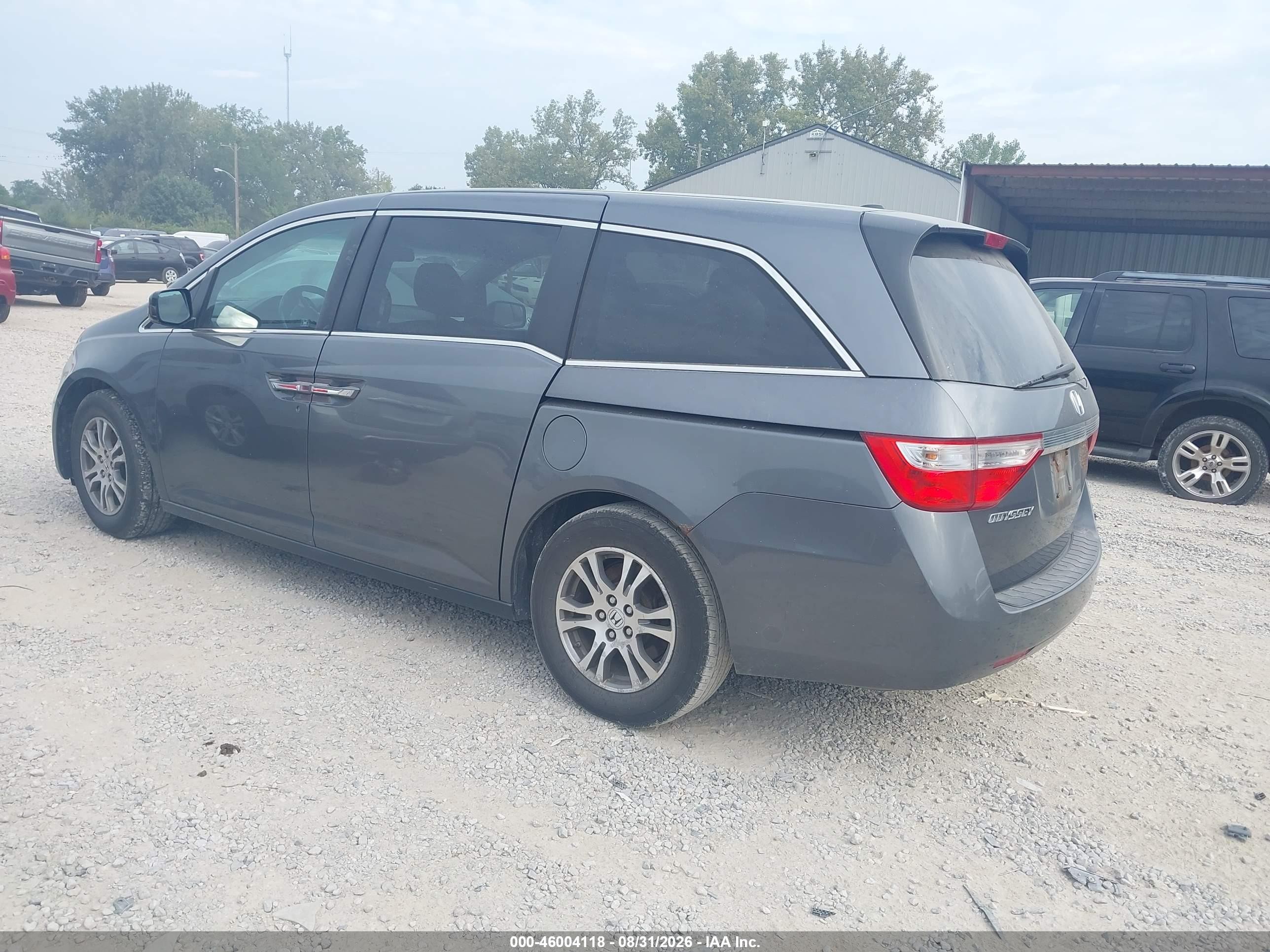 2011 Honda Odyssey Ex-l Gray vin: 5FNRL5H66BB098136