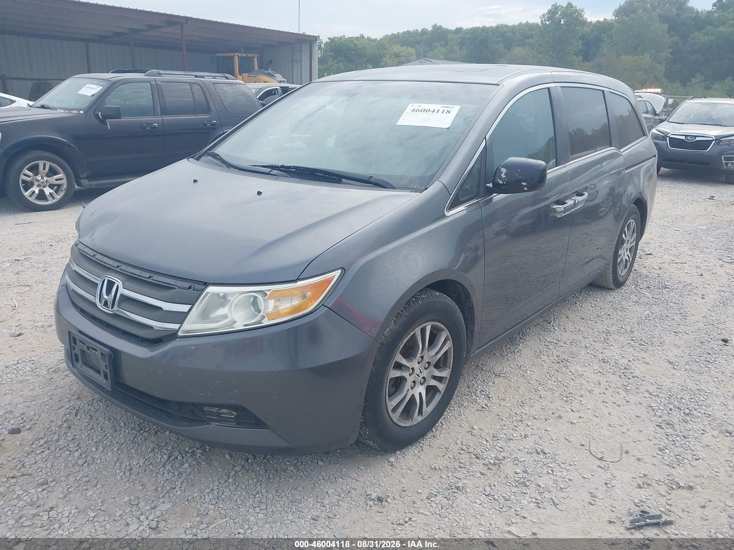 2011 Honda Odyssey Ex-l Gray vin: 5FNRL5H66BB098136