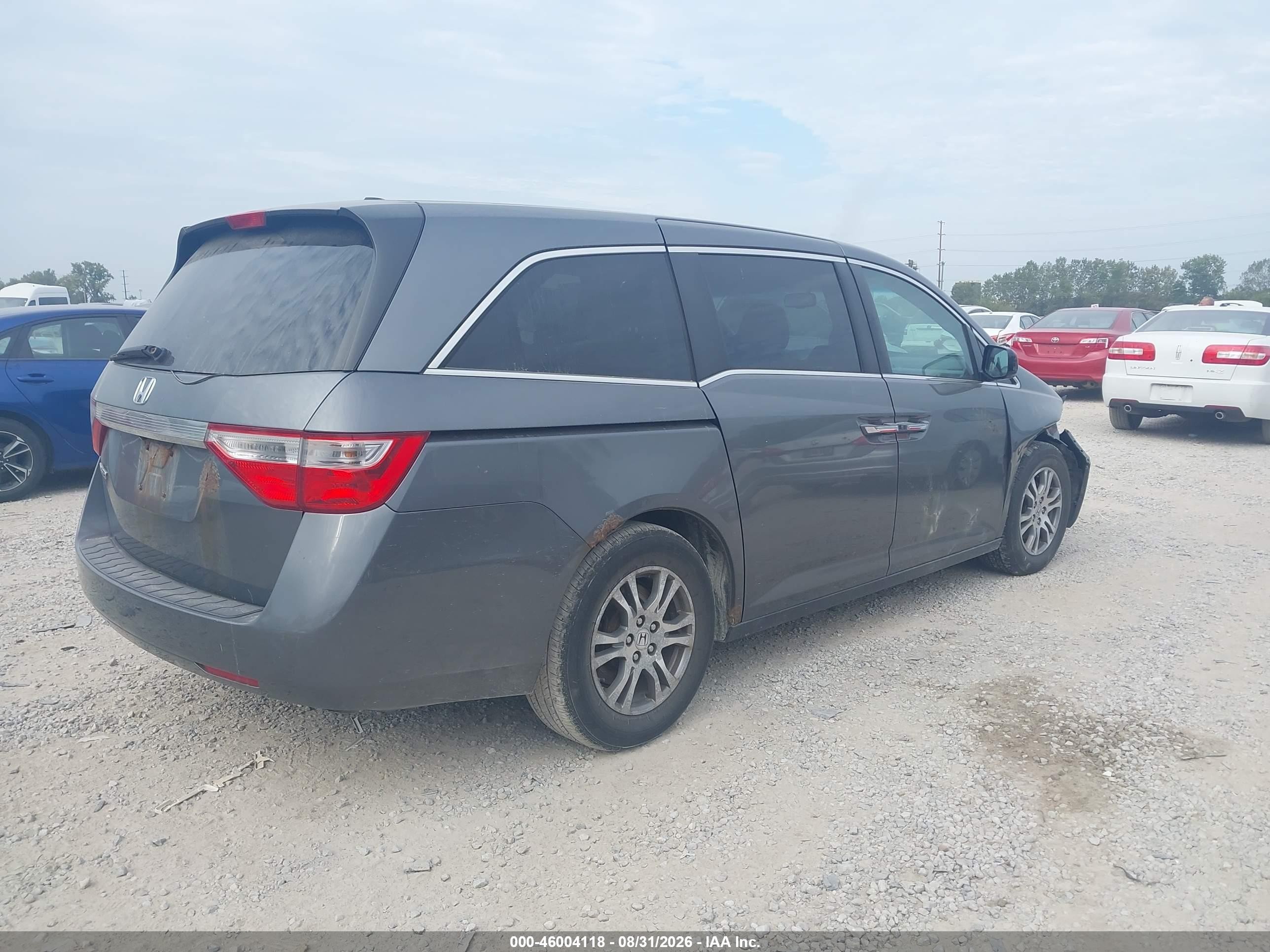 2011 Honda Odyssey Ex-l Gray vin: 5FNRL5H66BB098136