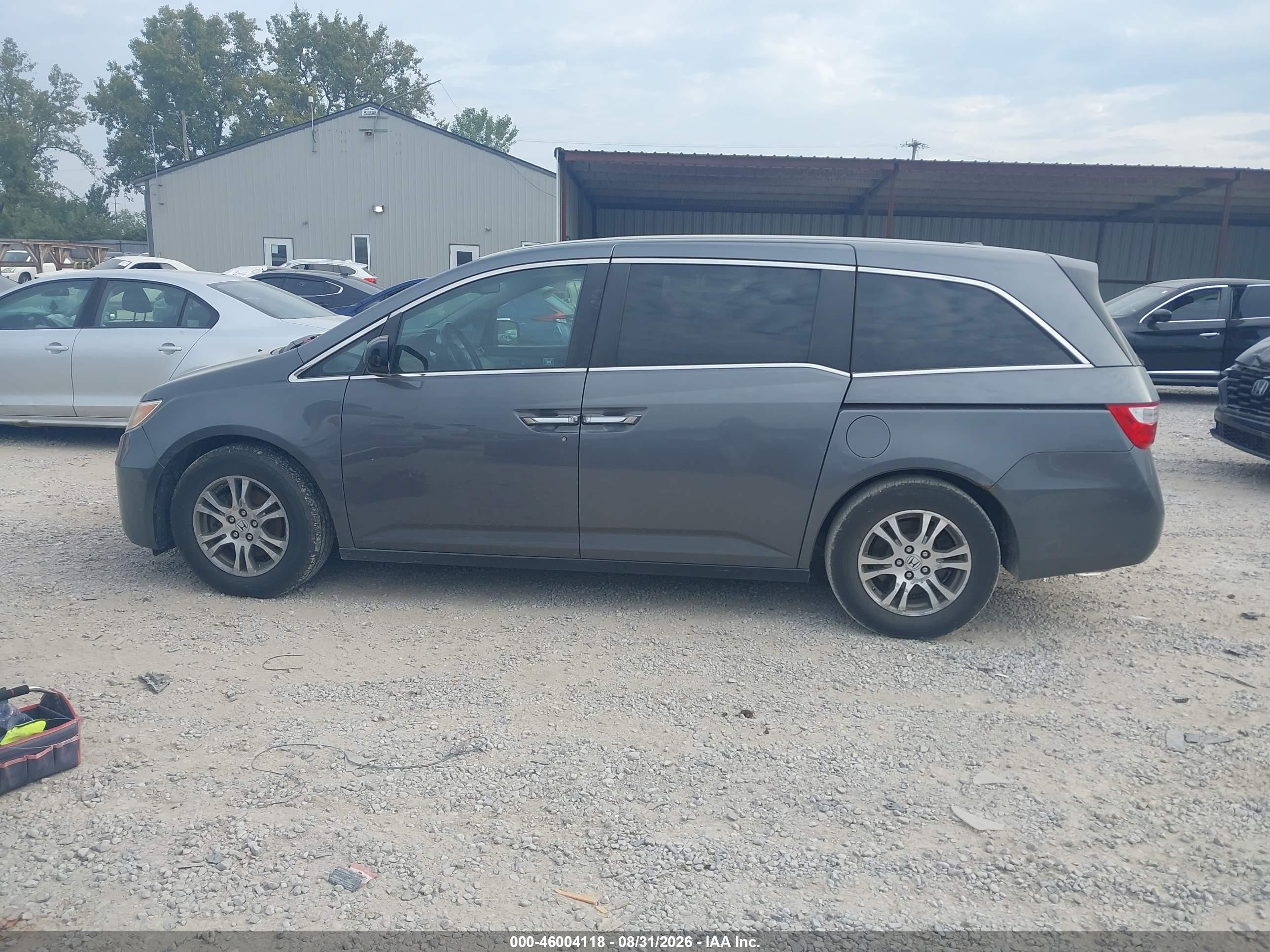 2011 Honda Odyssey Ex-l Gray vin: 5FNRL5H66BB098136