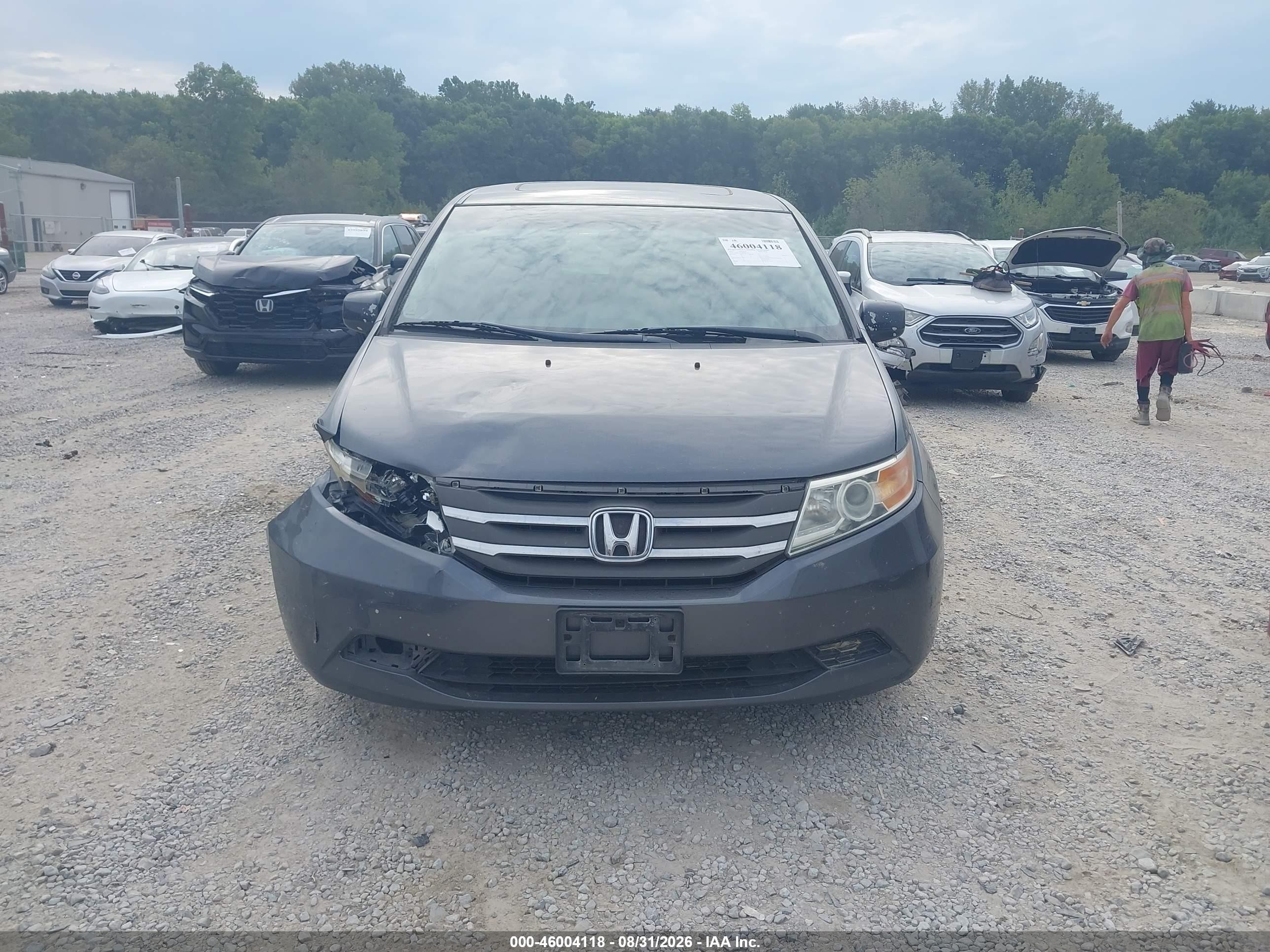 2011 Honda Odyssey Ex-l Gray vin: 5FNRL5H66BB098136