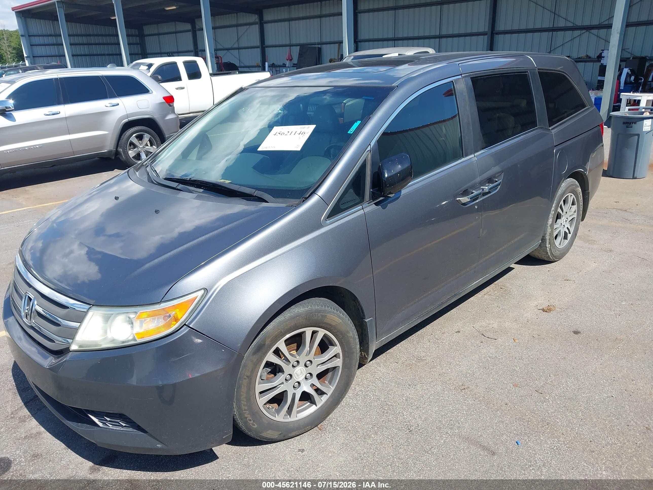 2012 Honda Odyssey Ex-l Gray vin: 5FNRL5H66CB002510