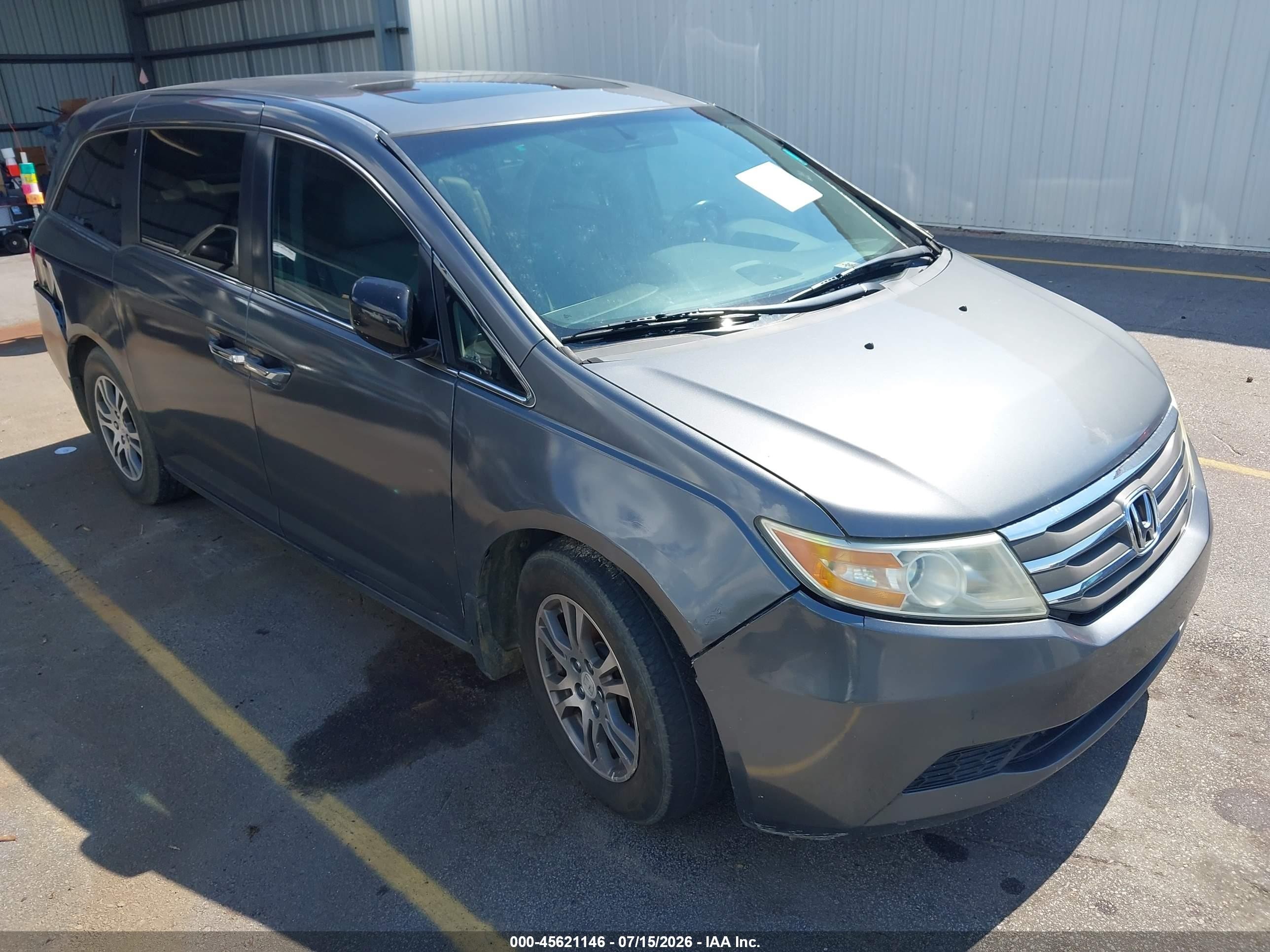 2012 Honda Odyssey Ex-l Gray vin: 5FNRL5H66CB002510