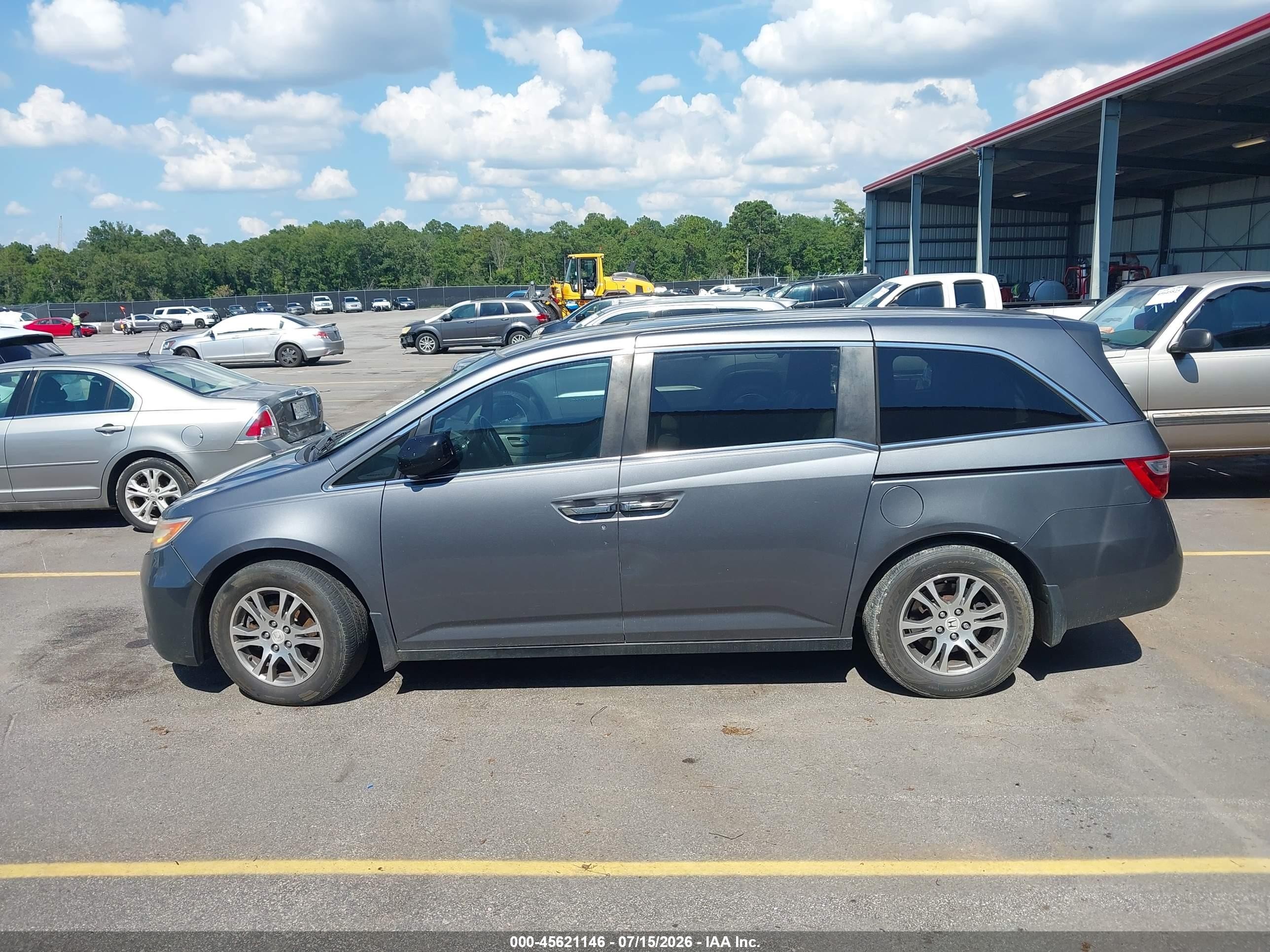 2012 Honda Odyssey Ex-l Gray vin: 5FNRL5H66CB002510