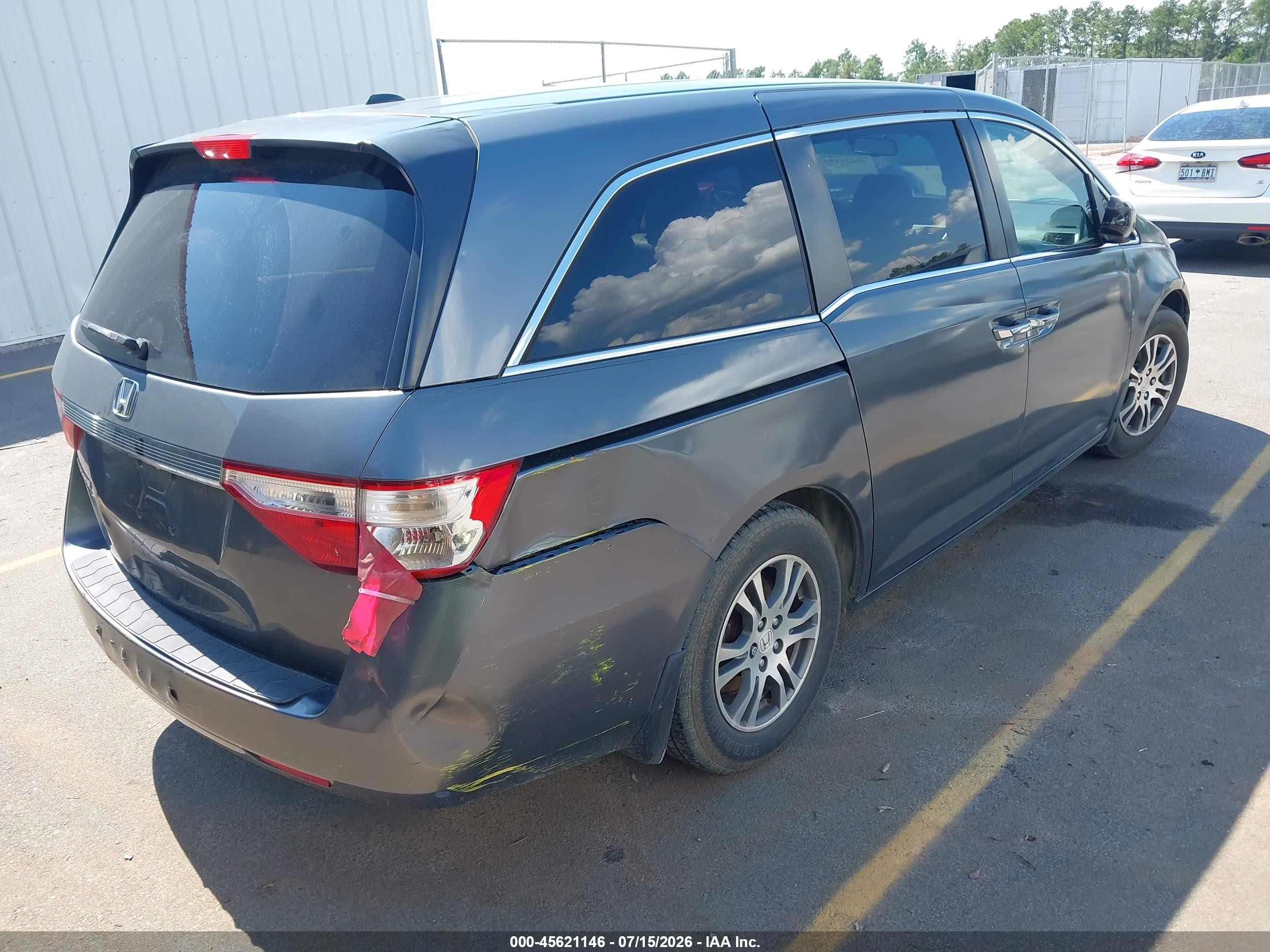 2012 Honda Odyssey Ex-l Gray vin: 5FNRL5H66CB002510