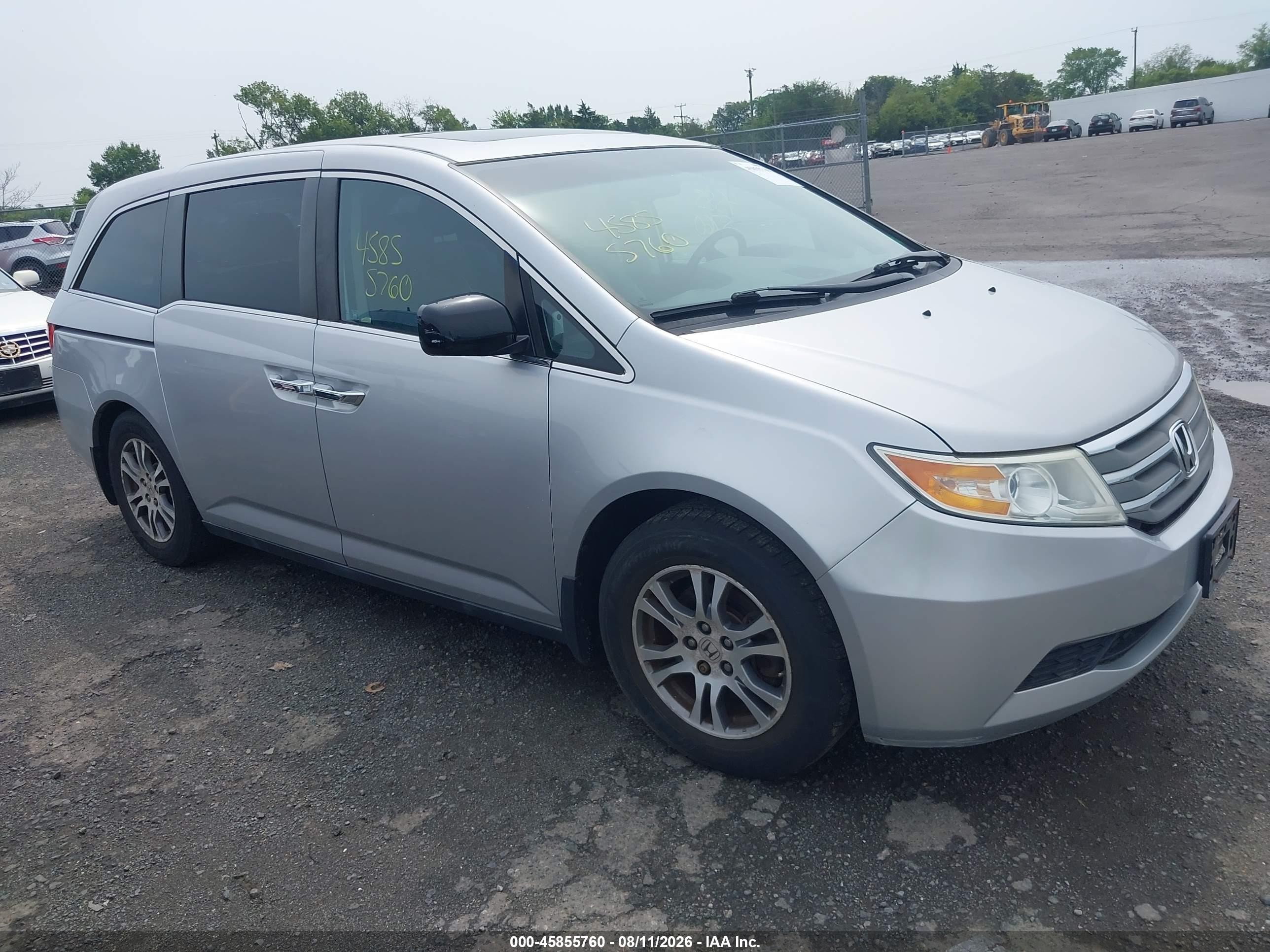 2012 Honda Odyssey Ex-l Silver vin: 5FNRL5H66CB042926