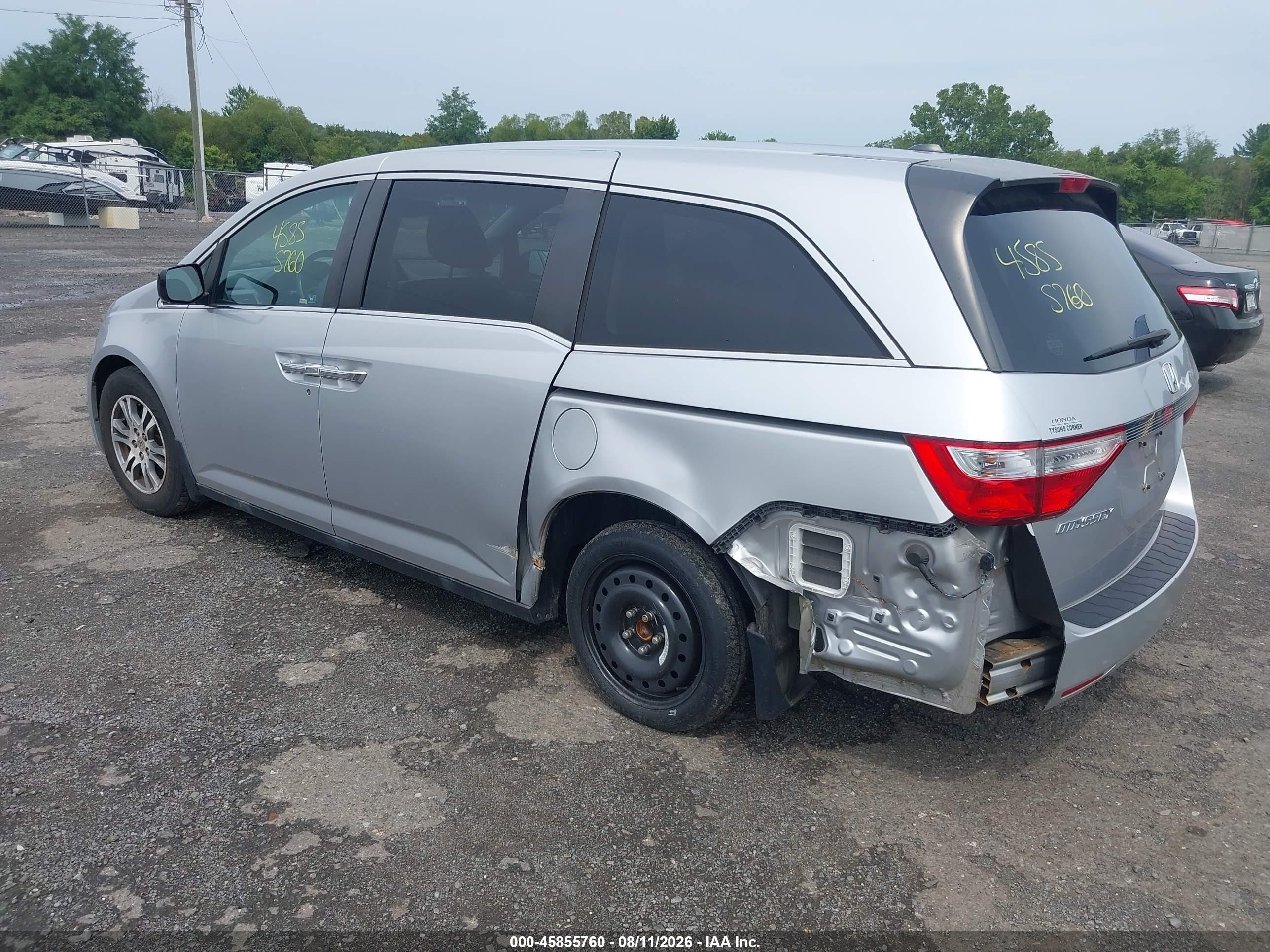 2012 Honda Odyssey Ex-l Silver vin: 5FNRL5H66CB042926