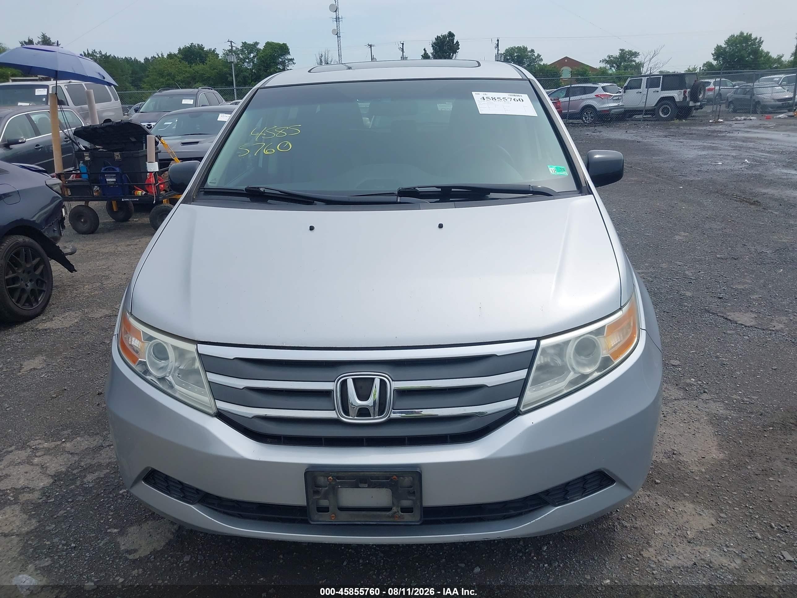 2012 Honda Odyssey Ex-l Silver vin: 5FNRL5H66CB042926
