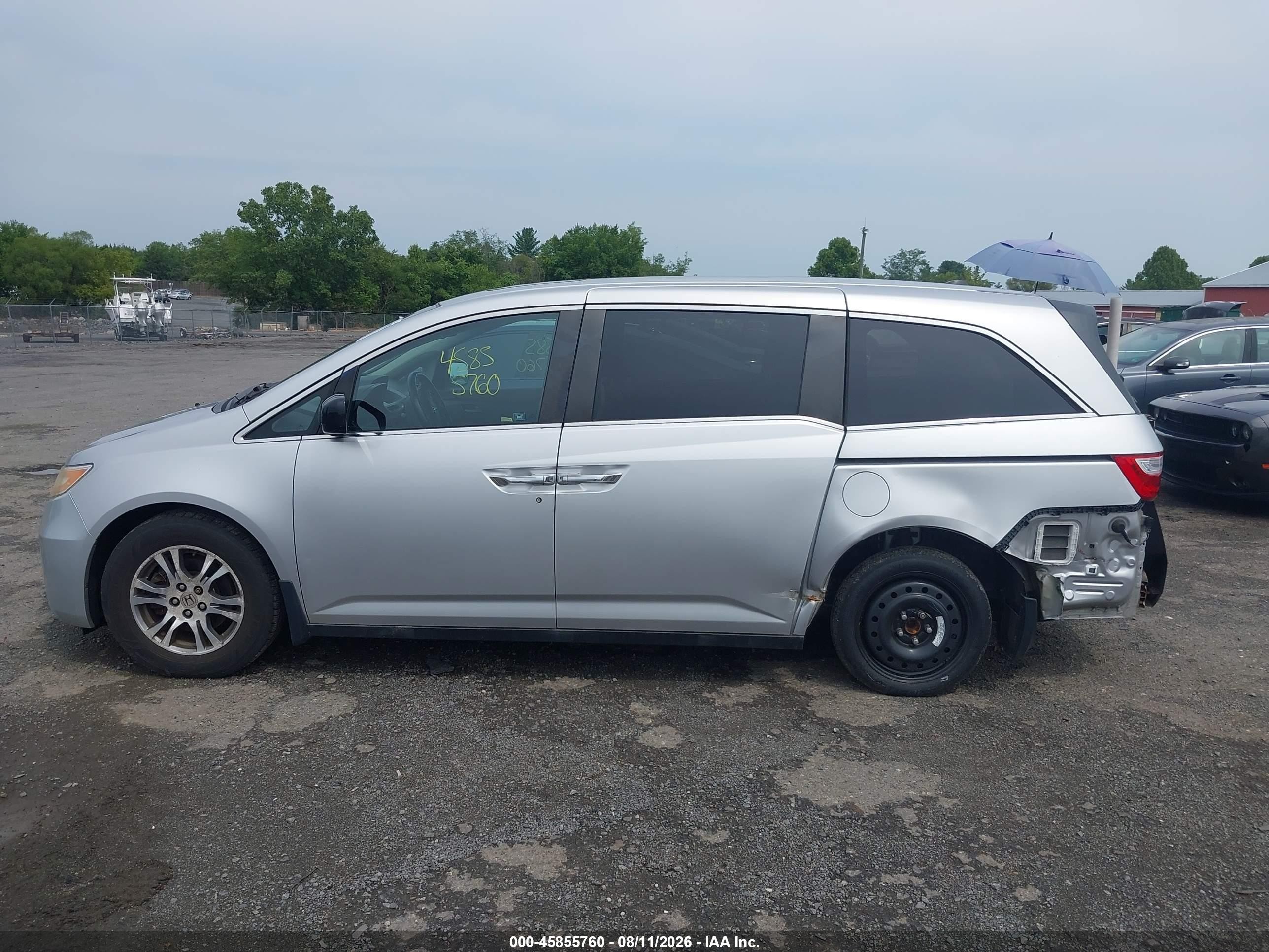 2012 Honda Odyssey Ex-l Silver vin: 5FNRL5H66CB042926
