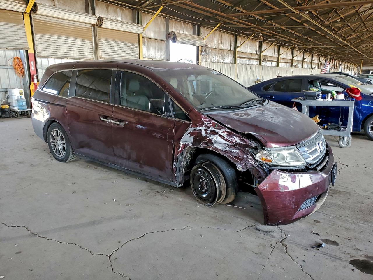 2012 Honda Odyssey Exl Maroon vin: 5FNRL5H66CB044143