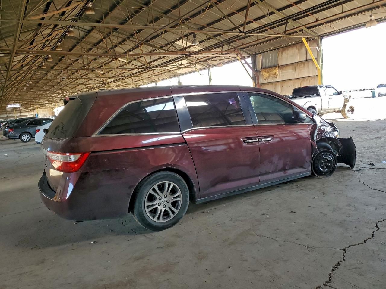 2012 Honda Odyssey Exl Maroon vin: 5FNRL5H66CB044143