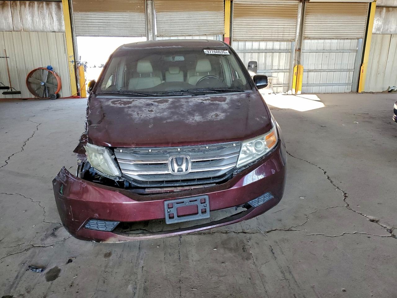 2012 Honda Odyssey Exl Maroon vin: 5FNRL5H66CB044143
