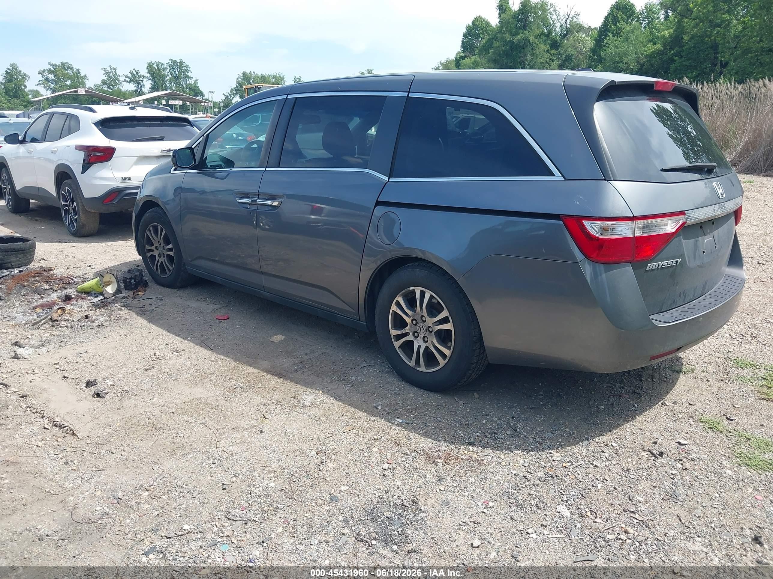 2012 Honda Odyssey Ex-l Gray vin: 5FNRL5H66CB050184