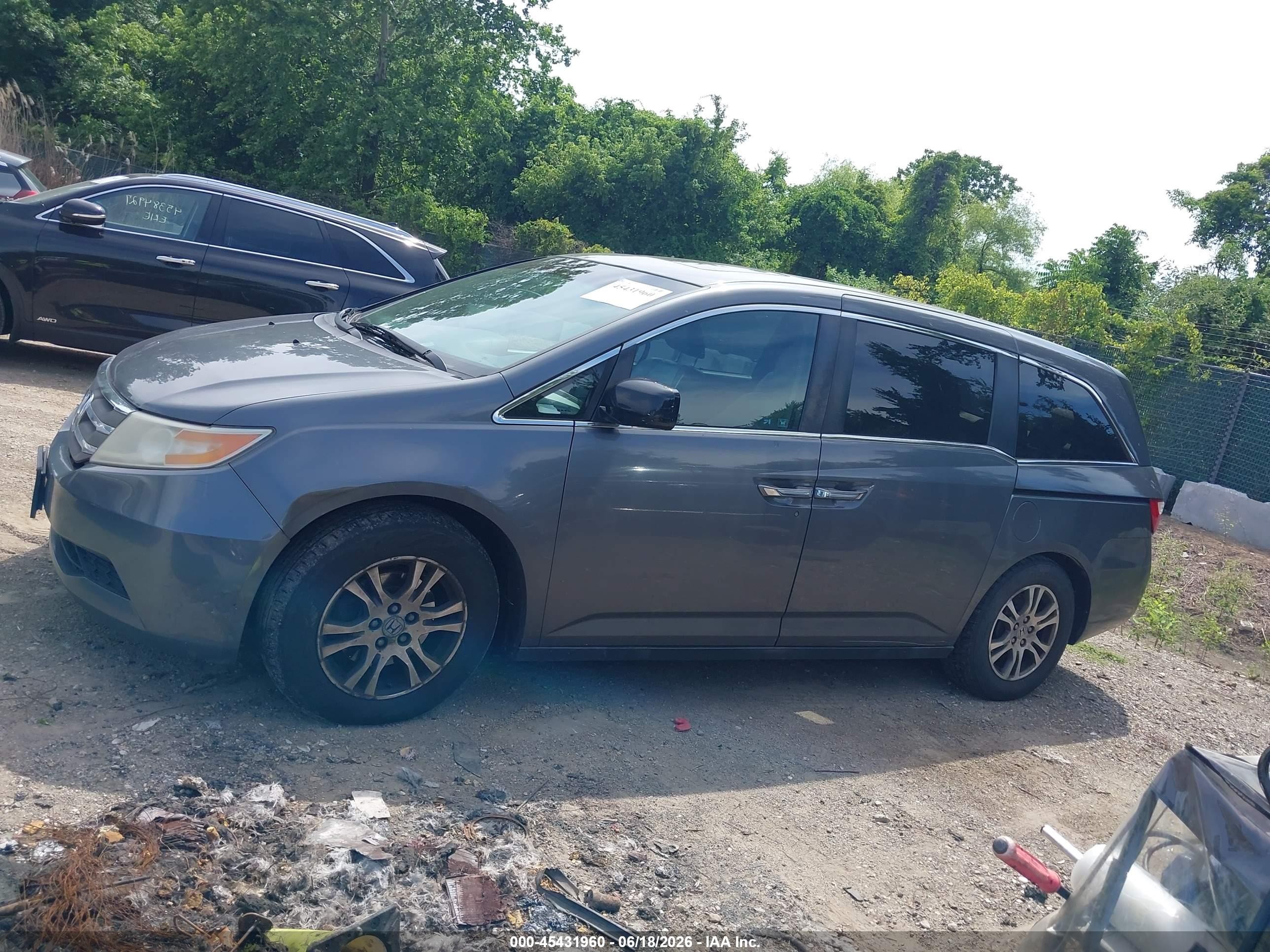 2012 Honda Odyssey Ex-l Gray vin: 5FNRL5H66CB050184